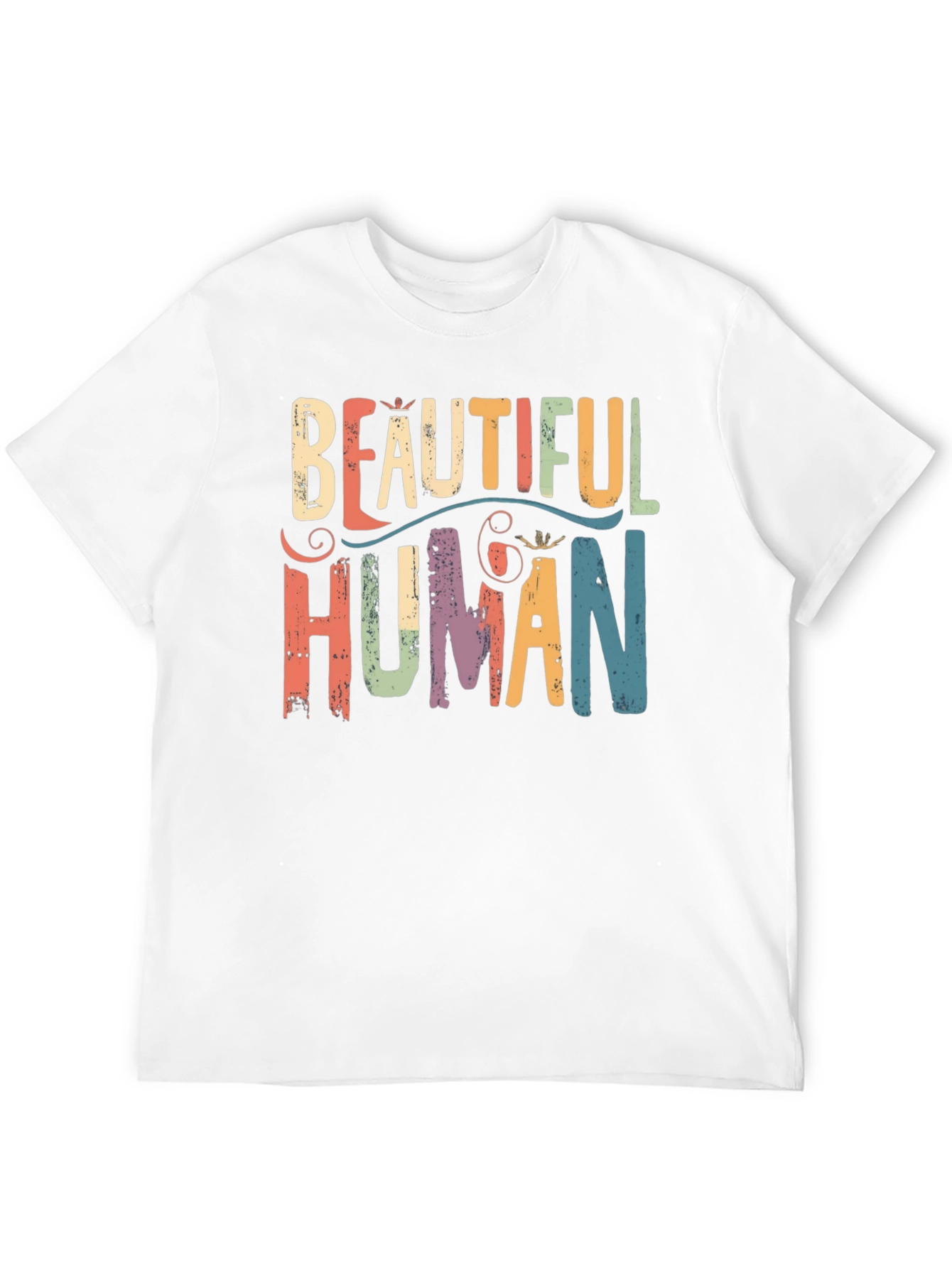 Beautiful Human Graphic Tee - Positive Message T-Shirt
