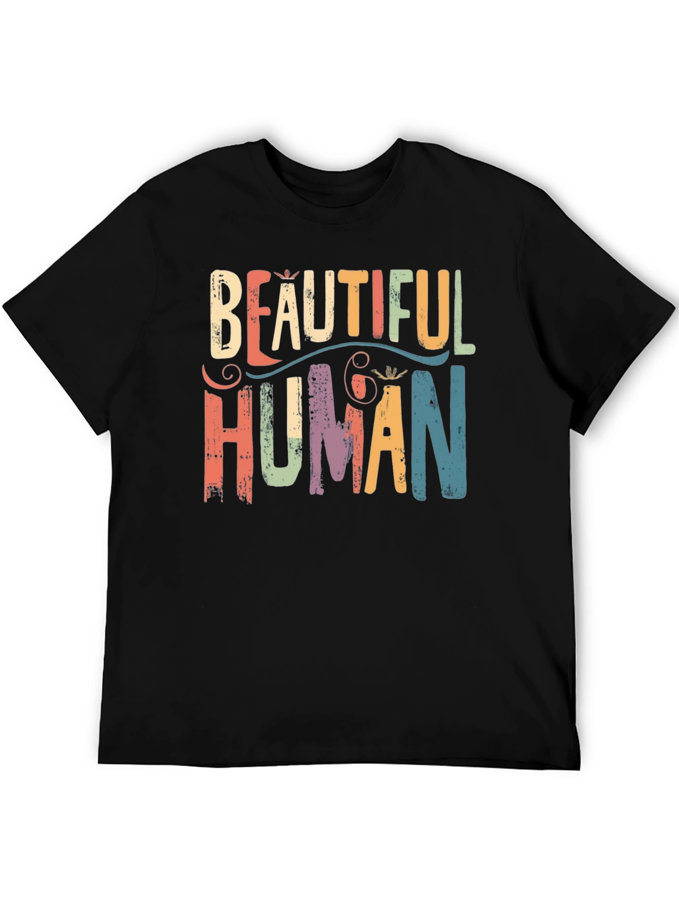 Beautiful Human Graphic Tee - Positive Message T-Shirt