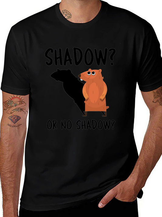 Shadow Groundhog Day Black T-Shirt