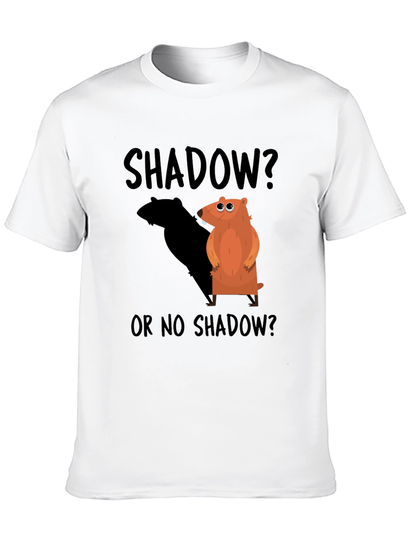 Shadow Groundhog Day Black T-Shirt