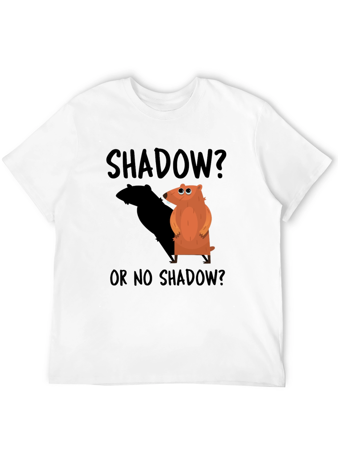Shadow Groundhog Day Black T-Shirt