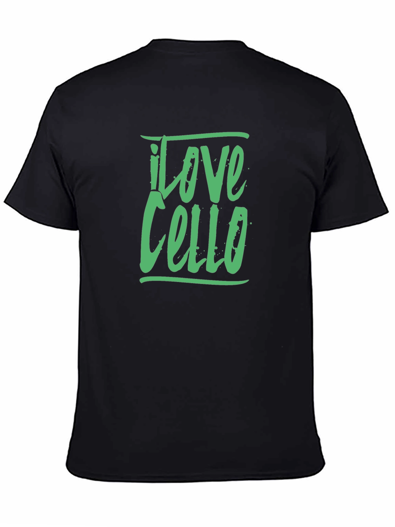 I Love Cello Graphic Tee - Black Cotton T-Shirt