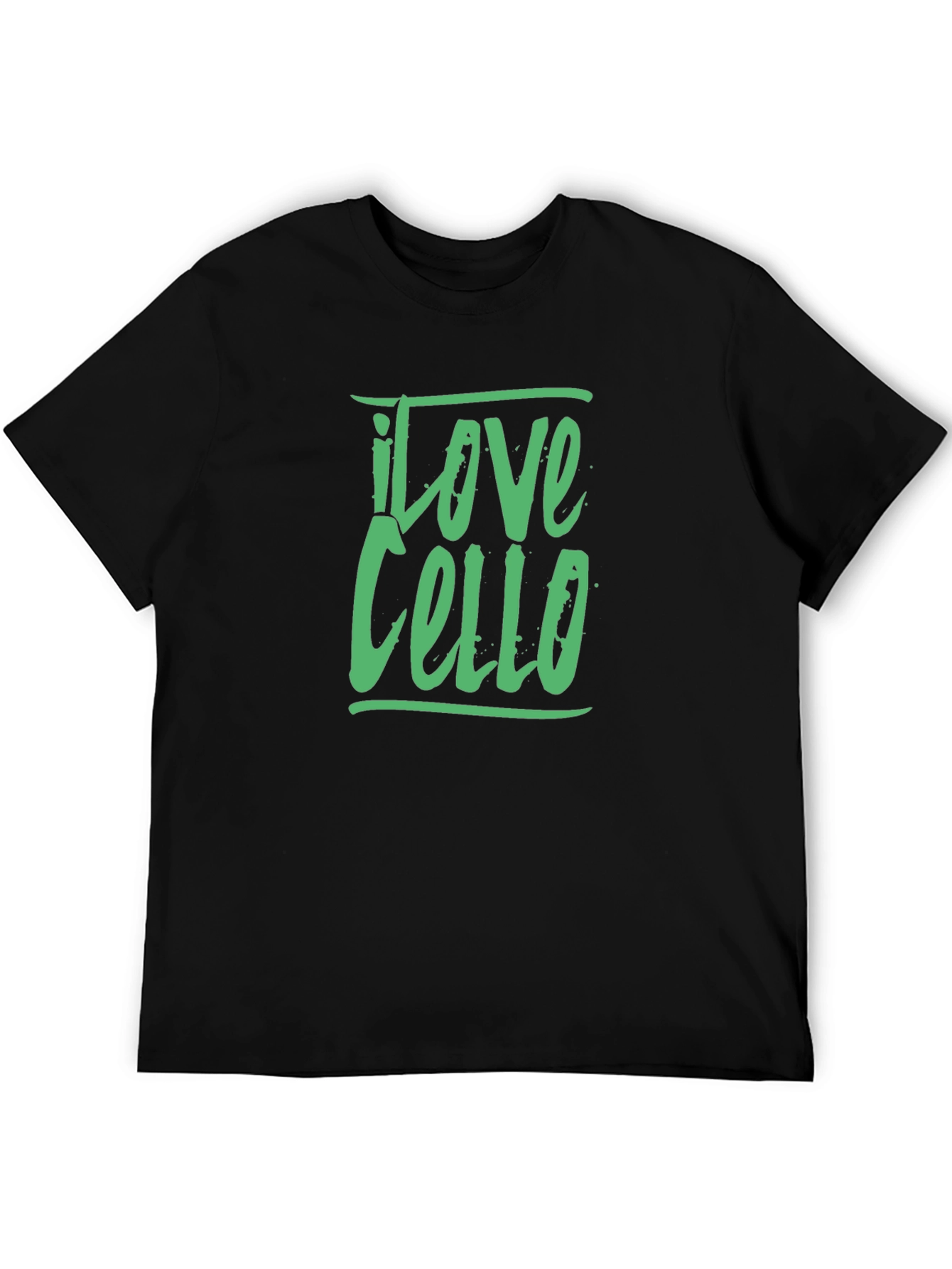 I Love Cello Graphic Tee - Black Cotton T-Shirt