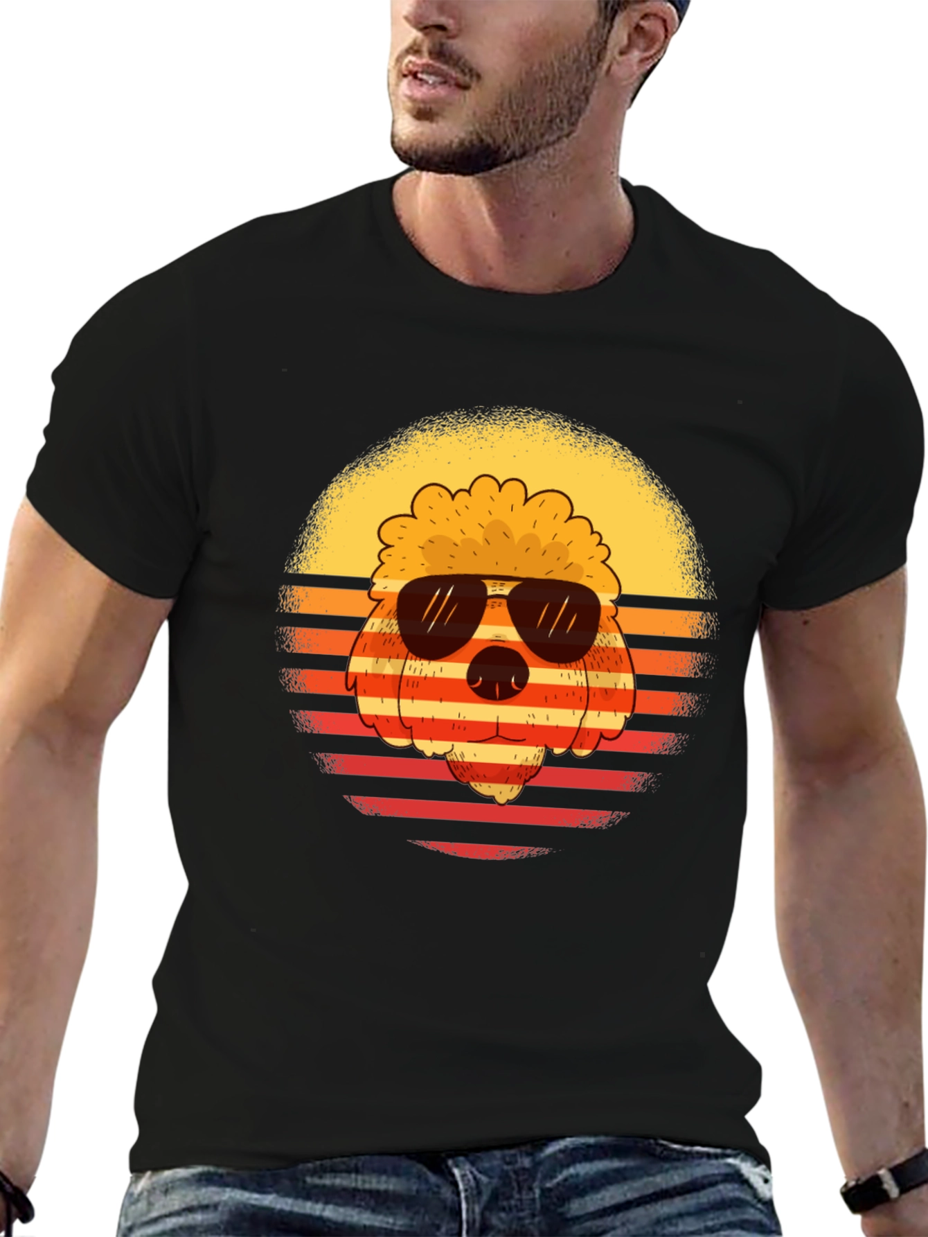 Cool Dog Graphic T-Shirt - Retro Style