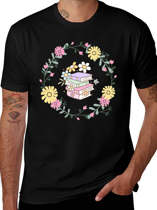 Floral Books T-Shirt