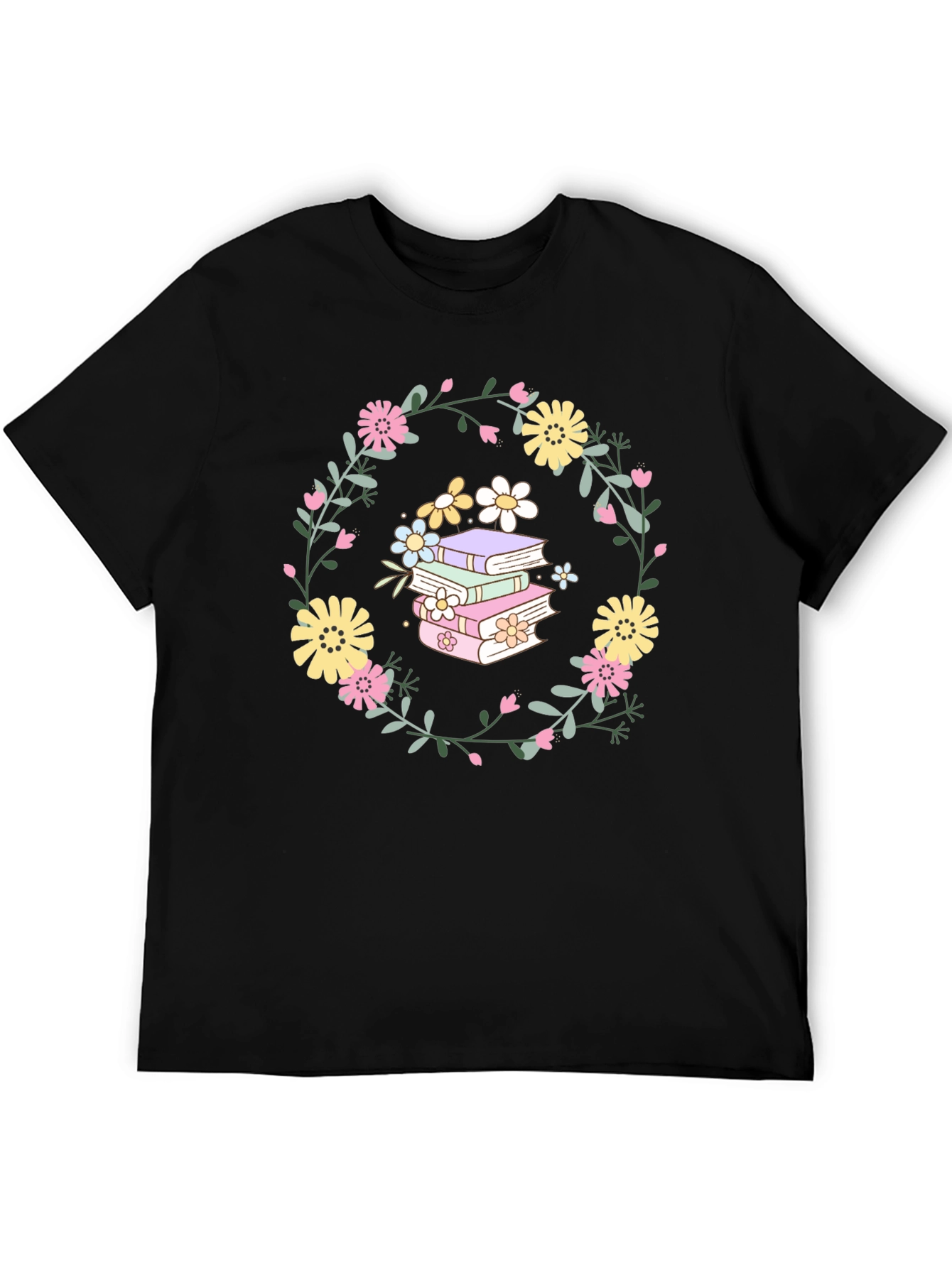 Floral Books T-Shirt