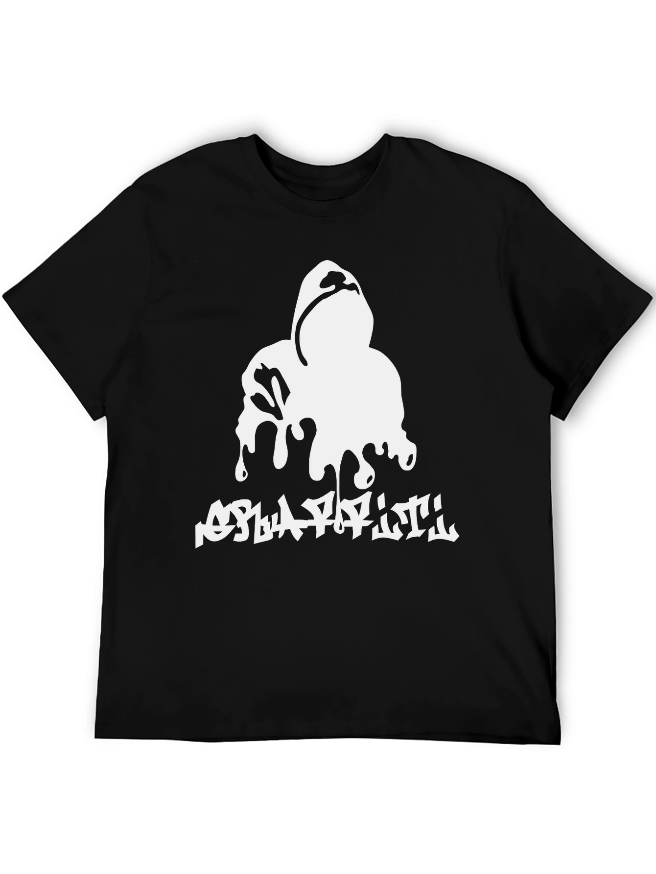 Black Graphic Tee - Splatter Artist Design