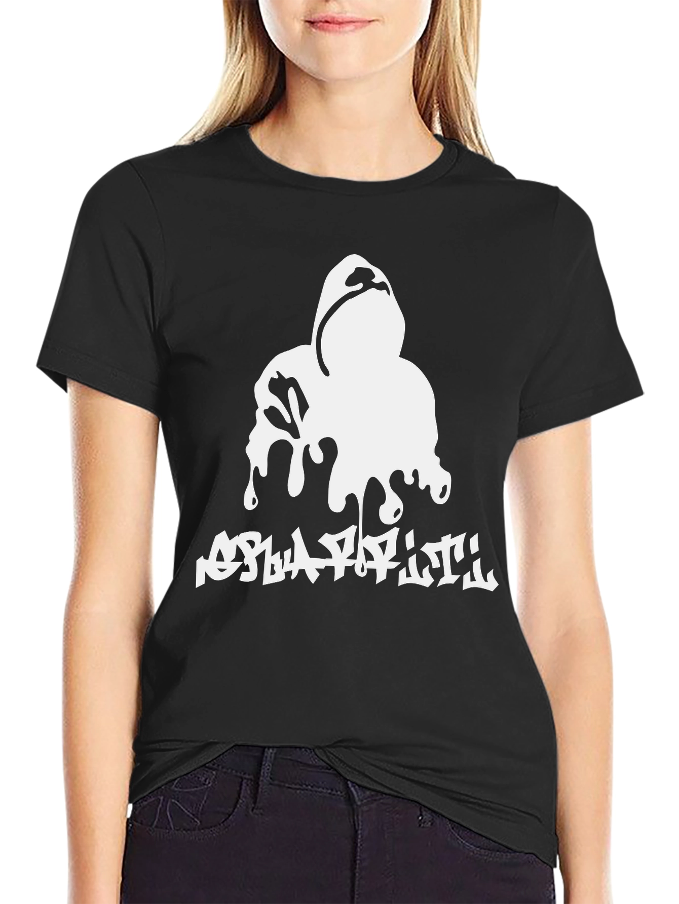Black Graphic Tee - Splatter Artist Design