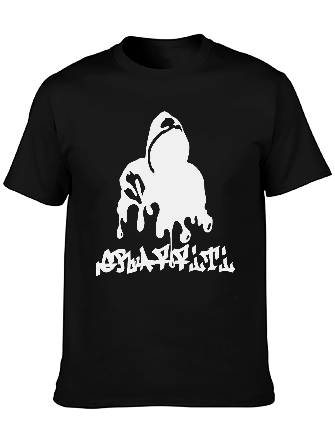 Black Graphic Tee - Splatter Artist Design