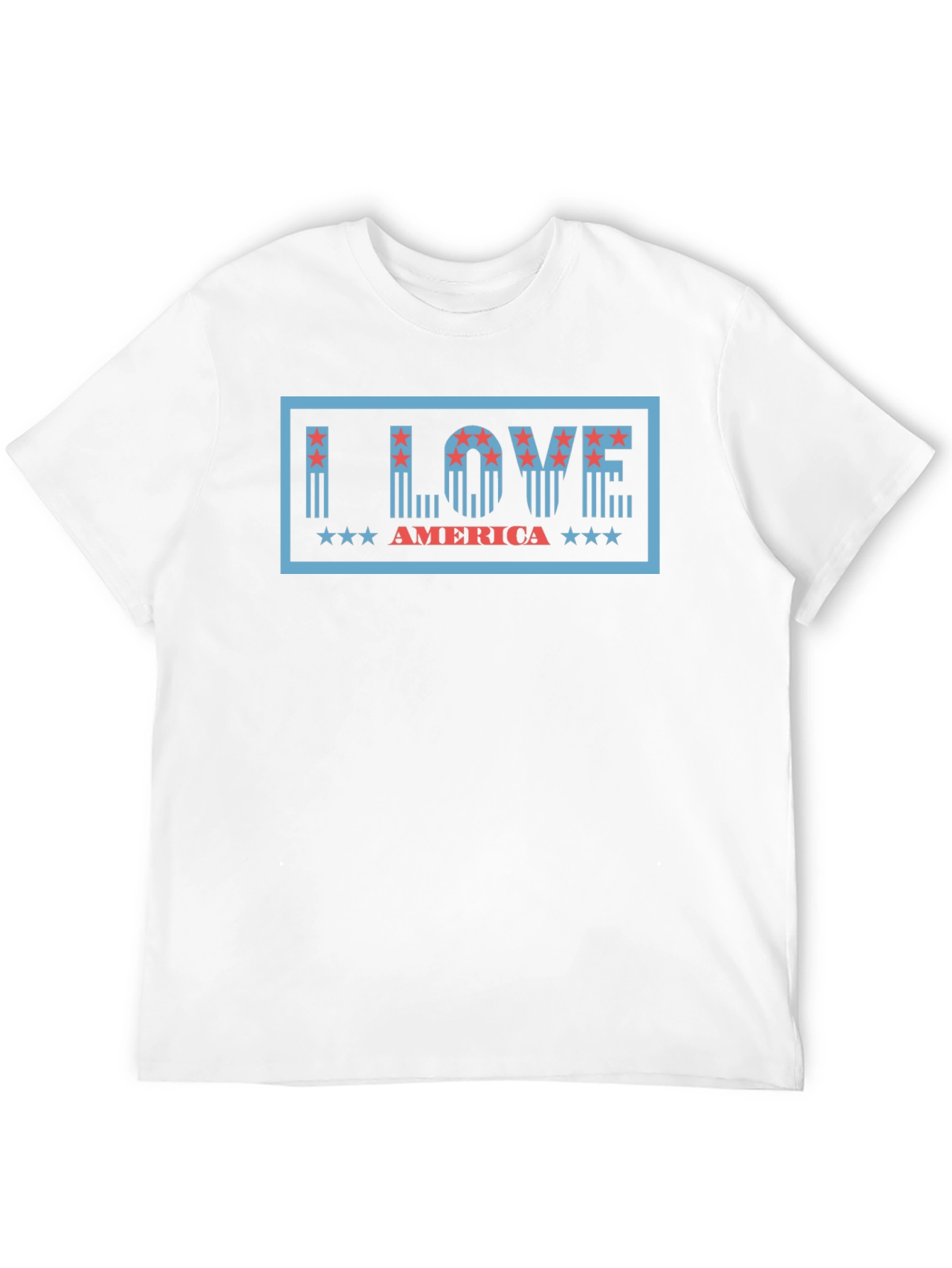 I Love America Graphic Tee - Patriotic Design