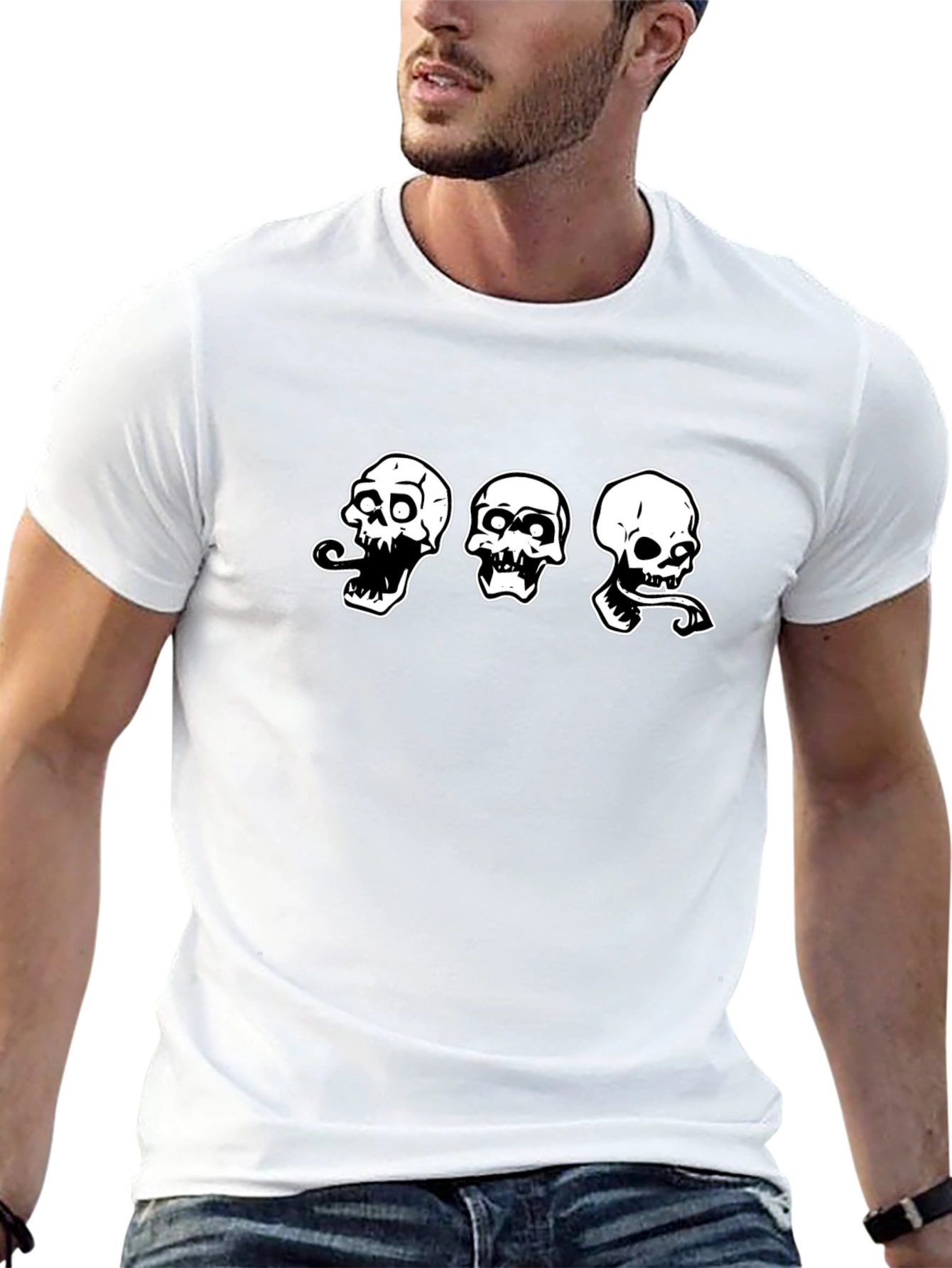 Skull Graphic T-Shirt - Mens Black Tee