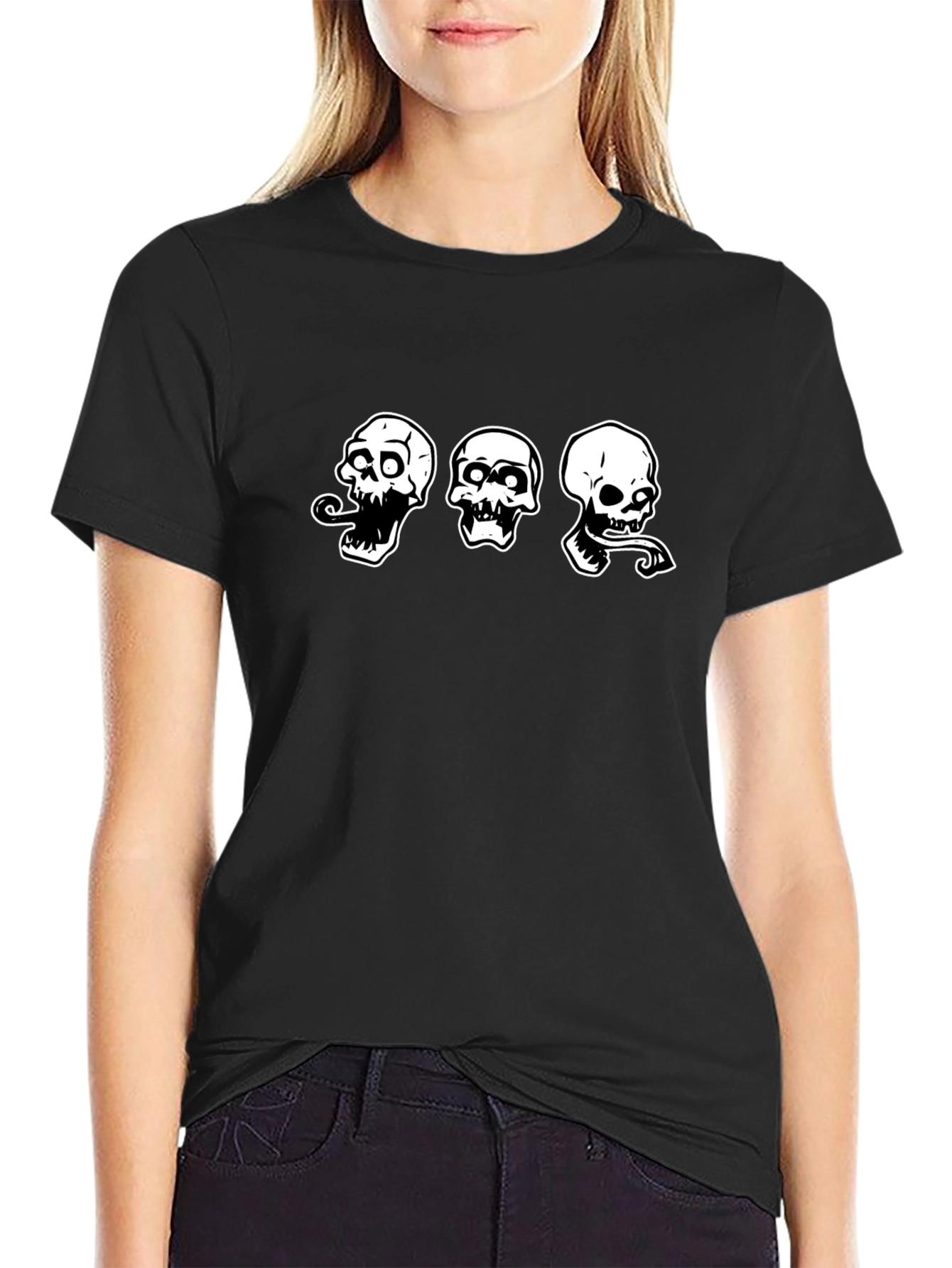 Skull Graphic T-Shirt - Mens Black Tee