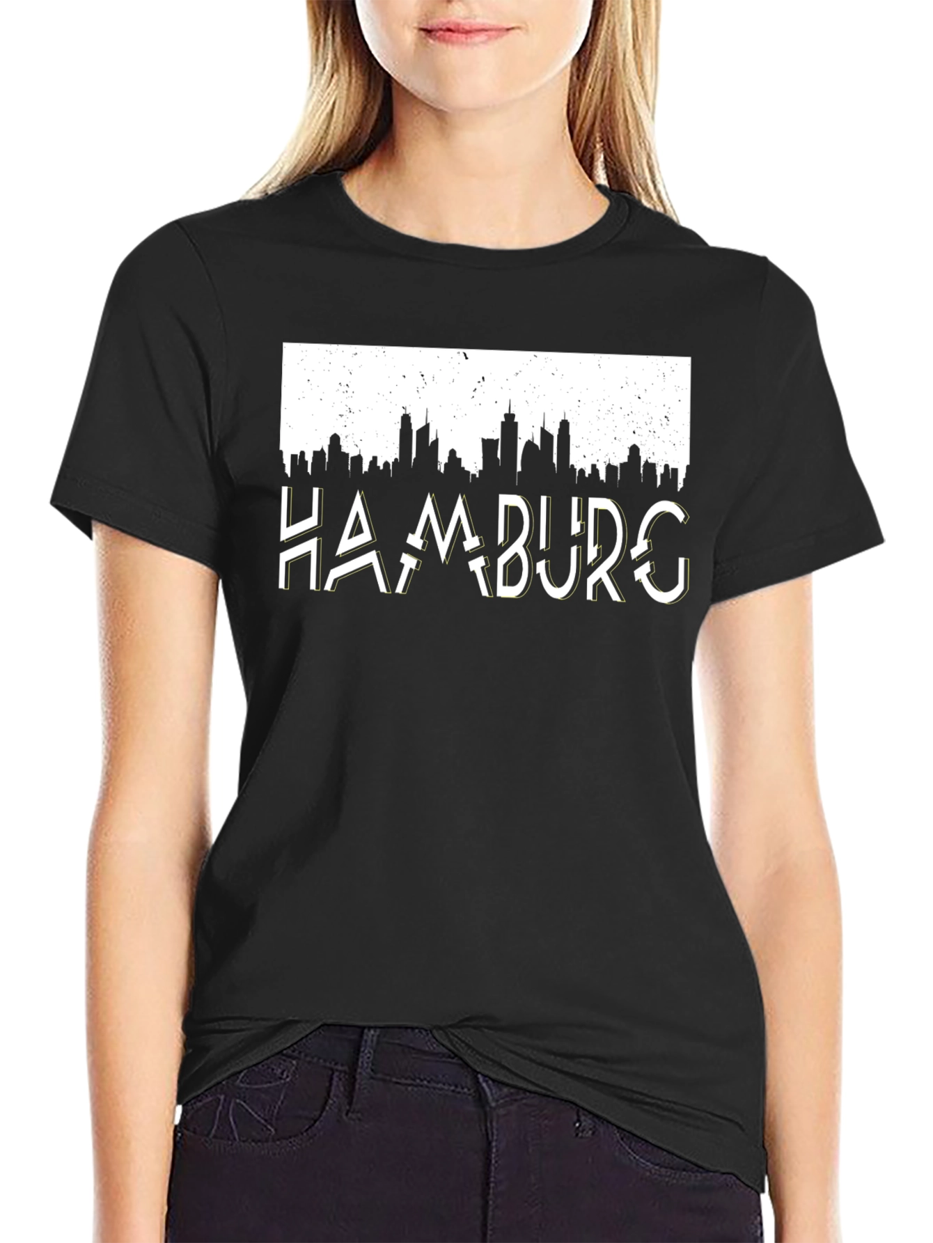 Hamburg Skyline Graphic Tee - Modern City T-Shirt