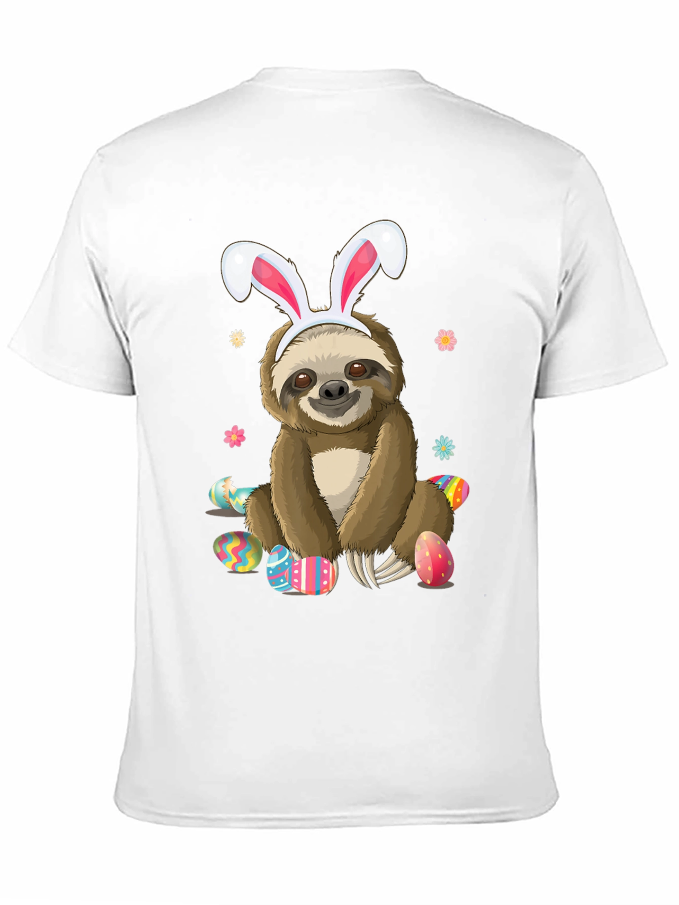 Easter Sloth T-Shirt - Cute Bunny Ears Holiday Tee