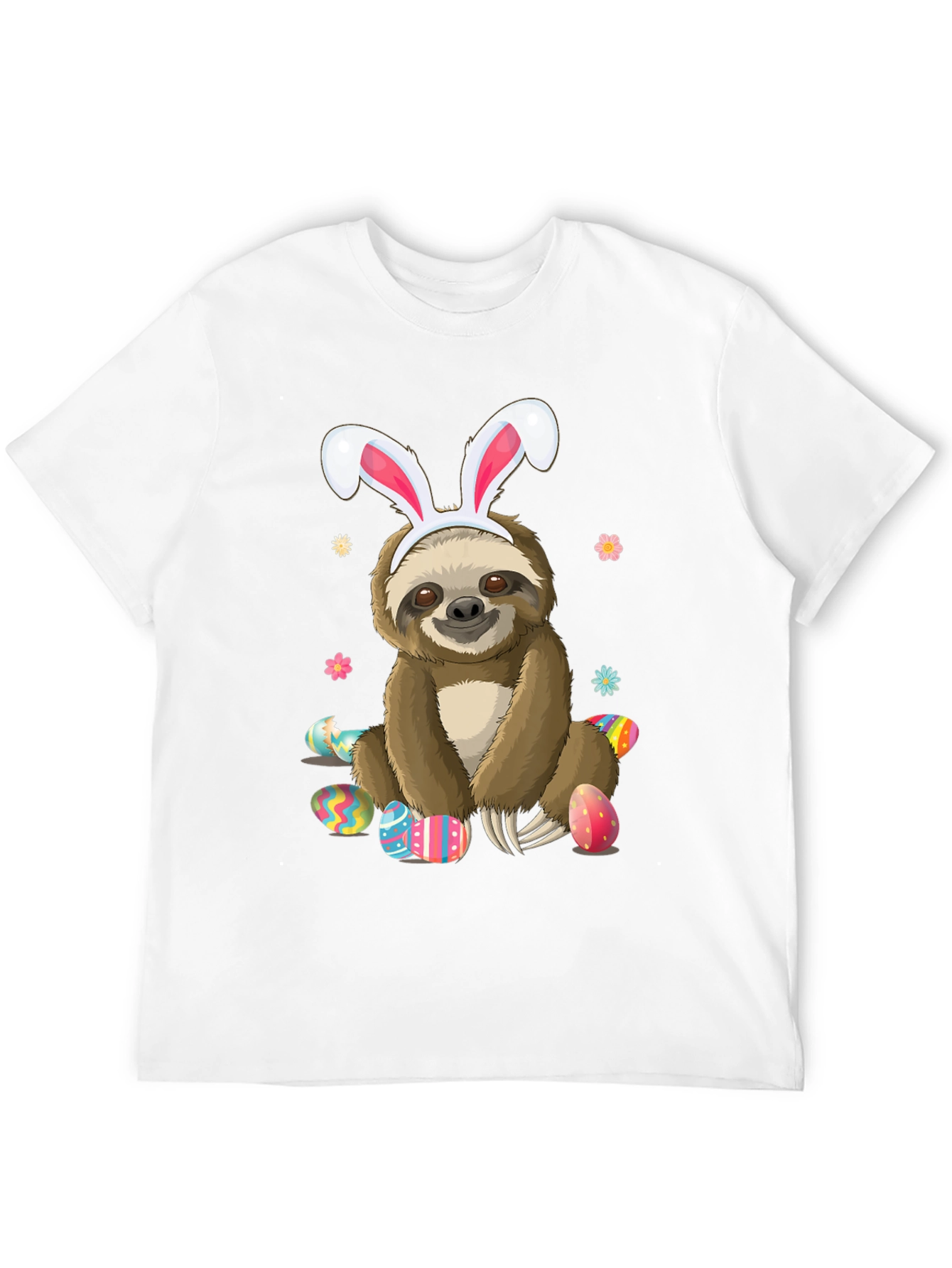 Easter Sloth T-Shirt - Cute Bunny Ears Holiday Tee