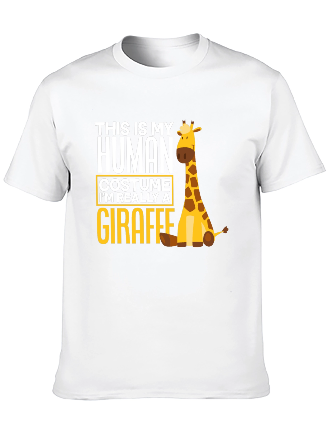 Human Costume Giraffe T-Shirt - Funny Animal Tee