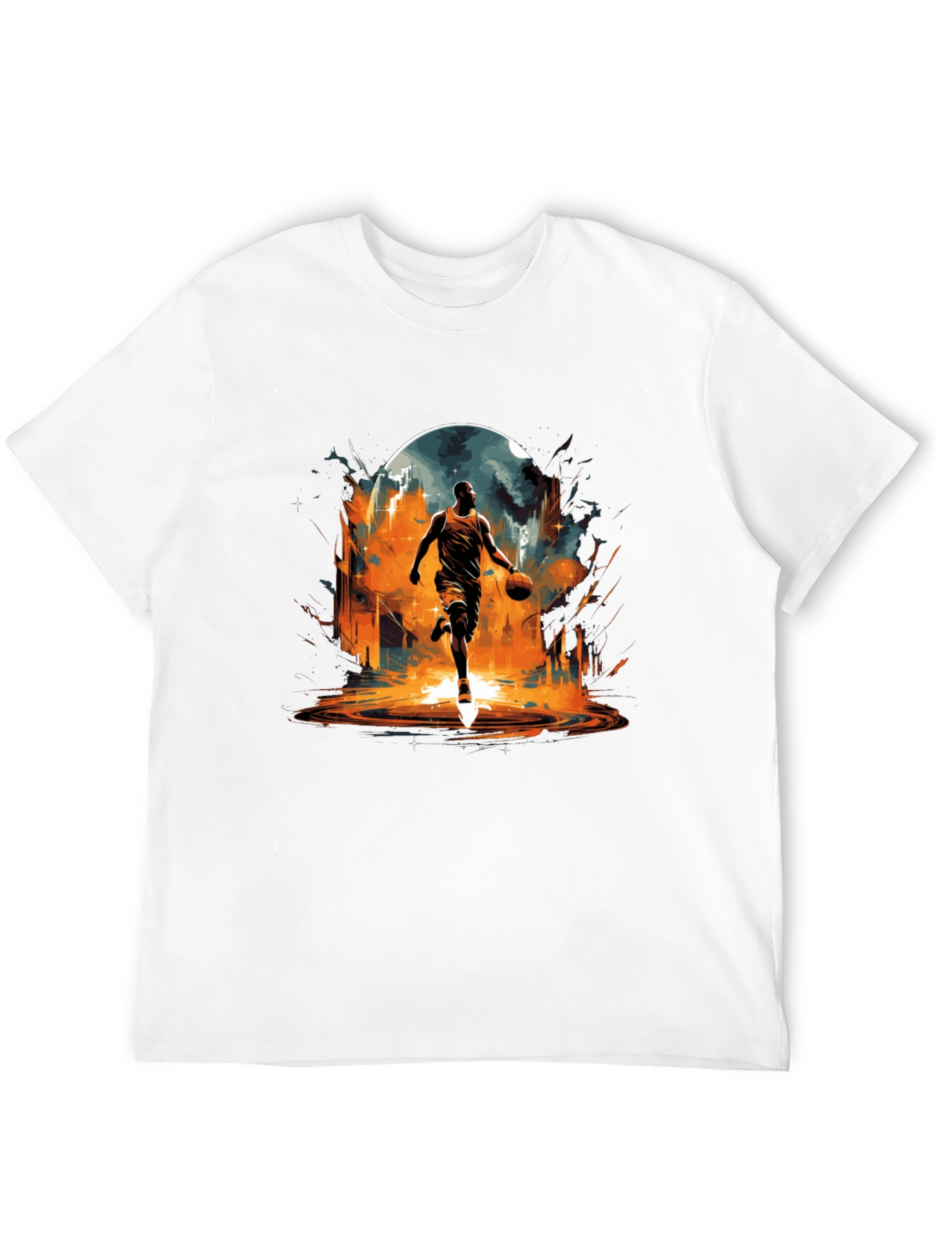 Basketball Player Graphic Tee - Black