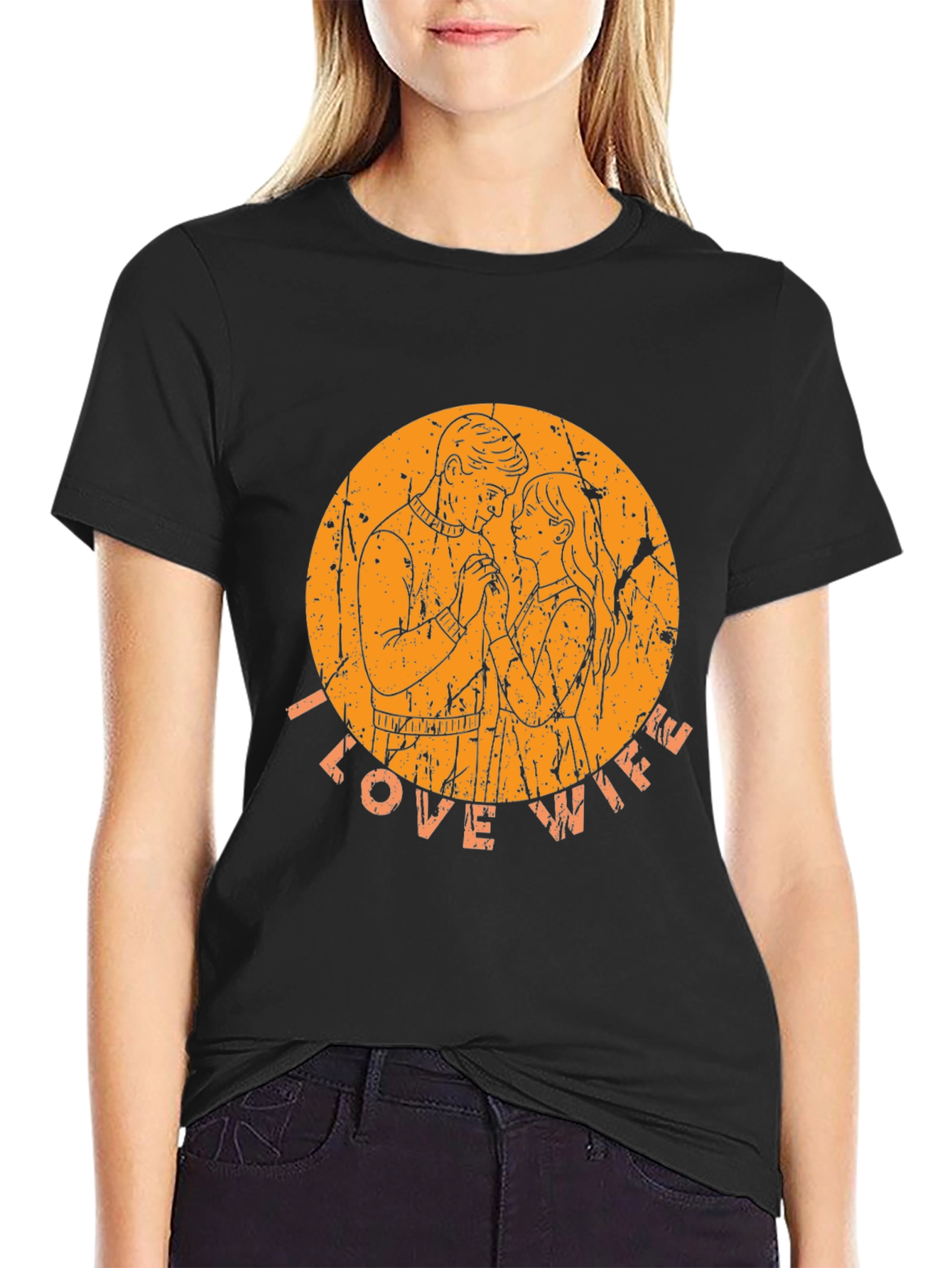 I Love Wife Graphic Tee - Mens Black T-Shirt