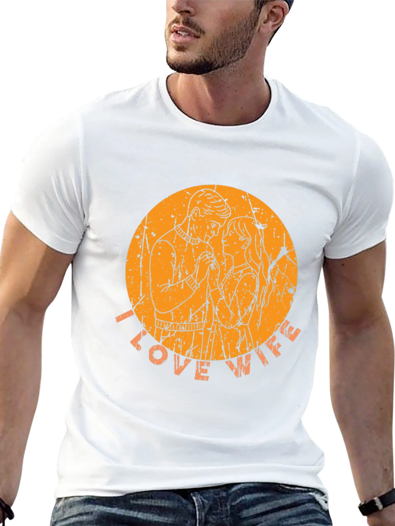 I Love Wife Graphic Tee - Mens Black T-Shirt