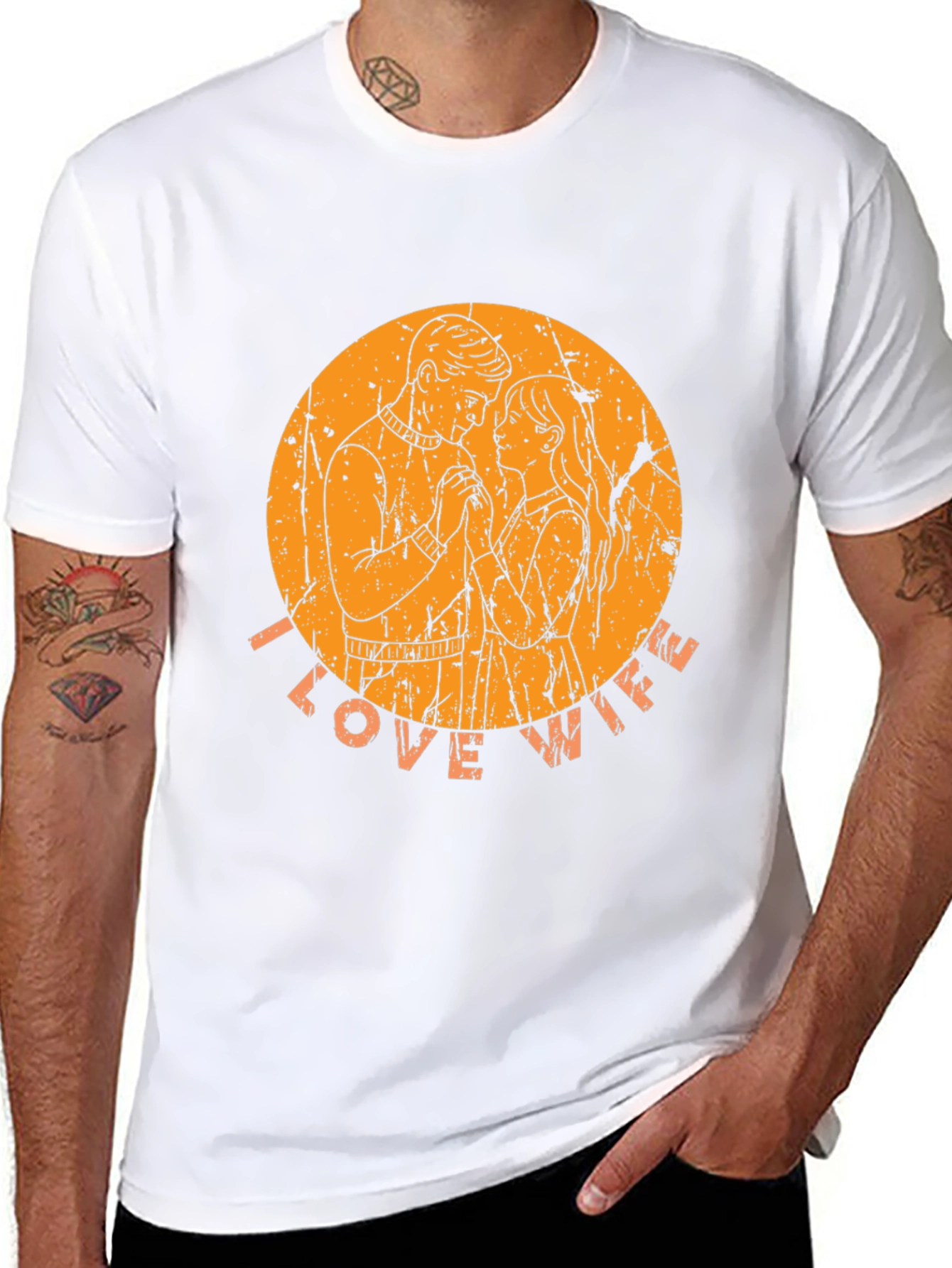 I Love Wife Graphic Tee - Mens Black T-Shirt