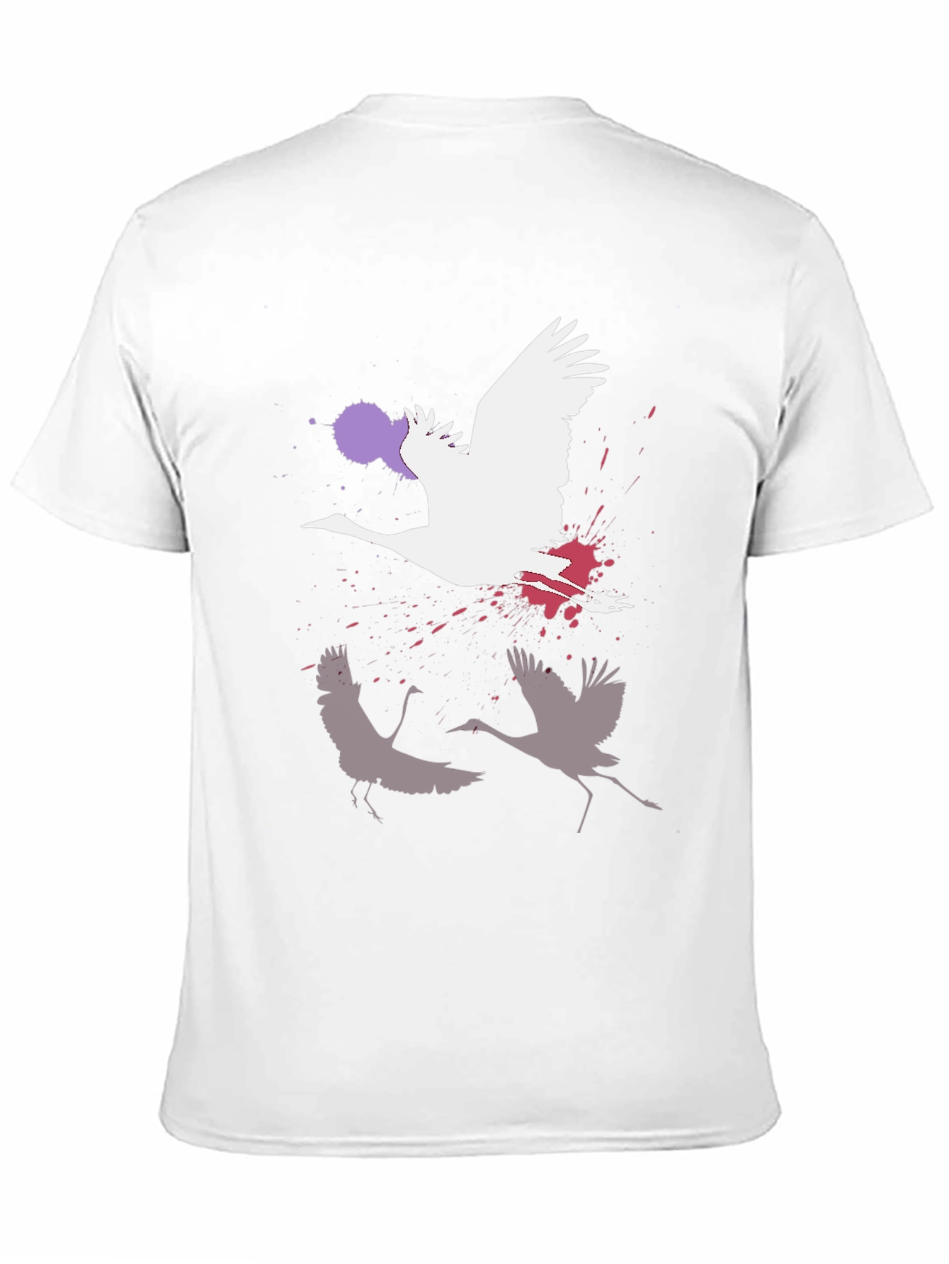 Crane Graphic Black T-Shirt | Modern Art Tee