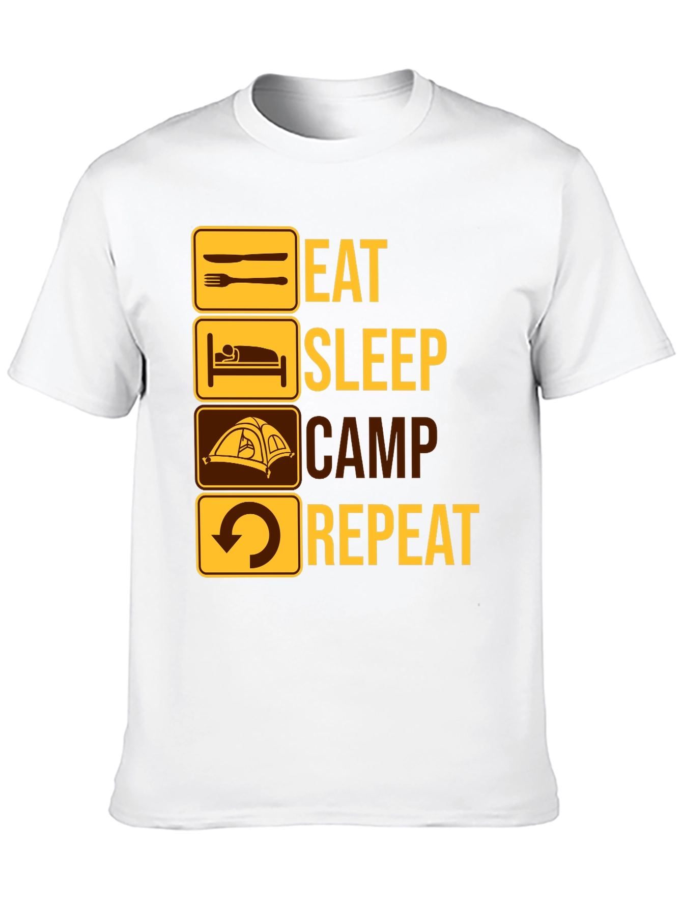 Eat Sleep Camp Repeat Graphic T-Shirt