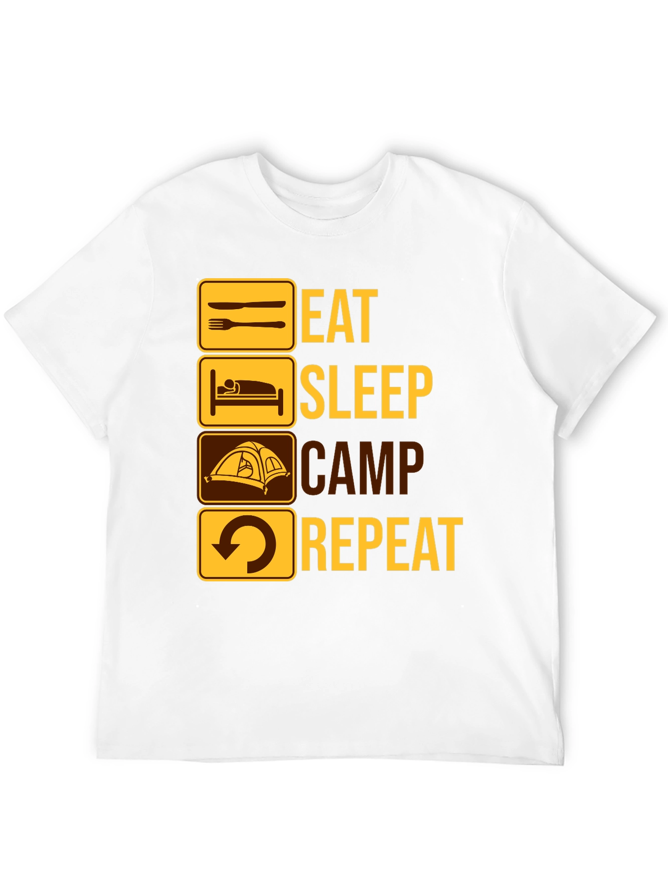 Eat Sleep Camp Repeat Graphic T-Shirt