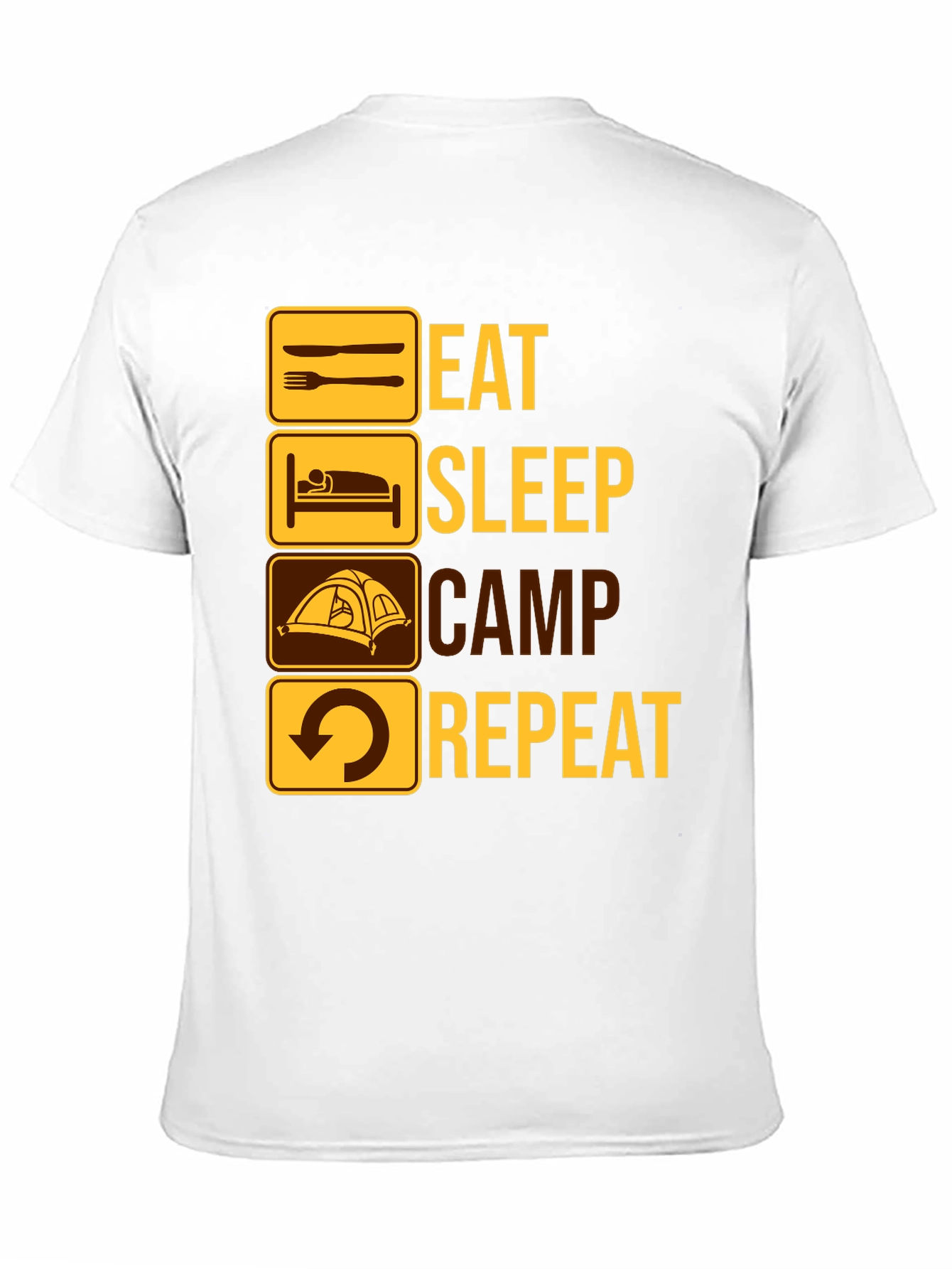 Eat Sleep Camp Repeat Graphic T-Shirt