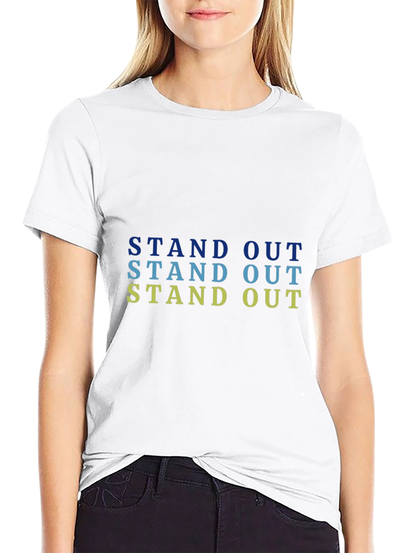 Stand Out Graphic Tee - Mens Black Cotton T-Shirt