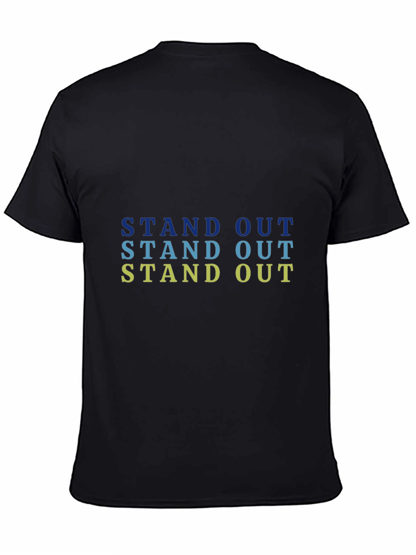 Stand Out Graphic Tee - Mens Black Cotton T-Shirt