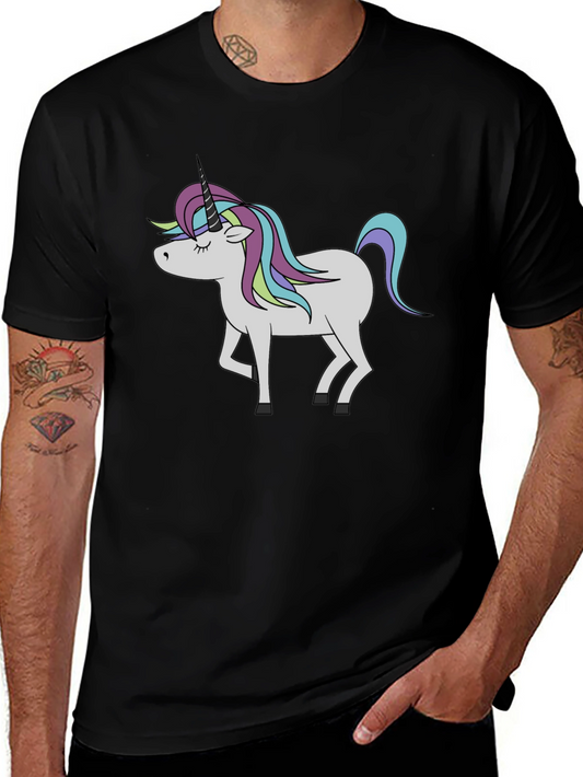 Unicorn Graphic Black T-Shirt - Mens Fashion Tee