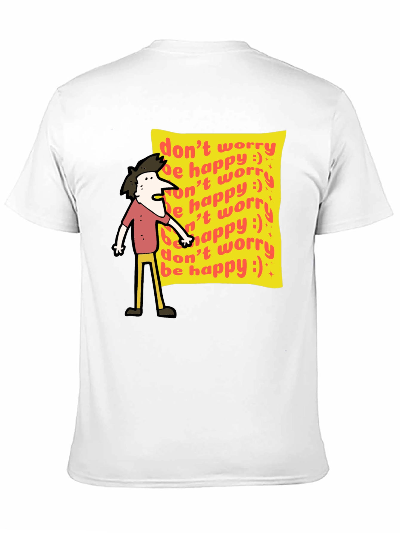 Dont Worry Be Happy Graphic Tee - Black