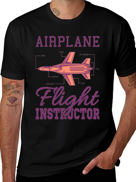 Airplane Flight Instructor Graphic T-Shirt