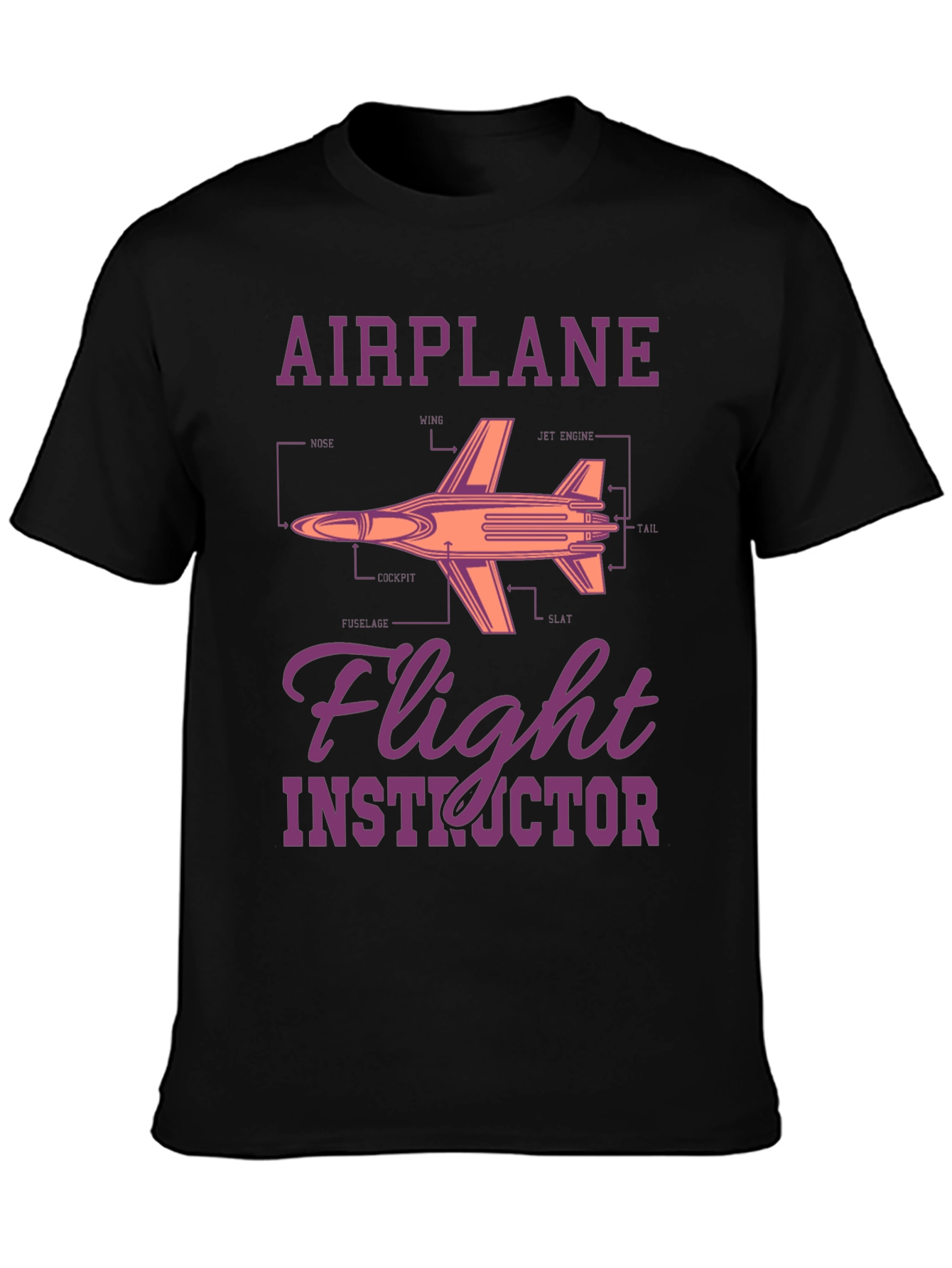Airplane Flight Instructor Graphic T-Shirt