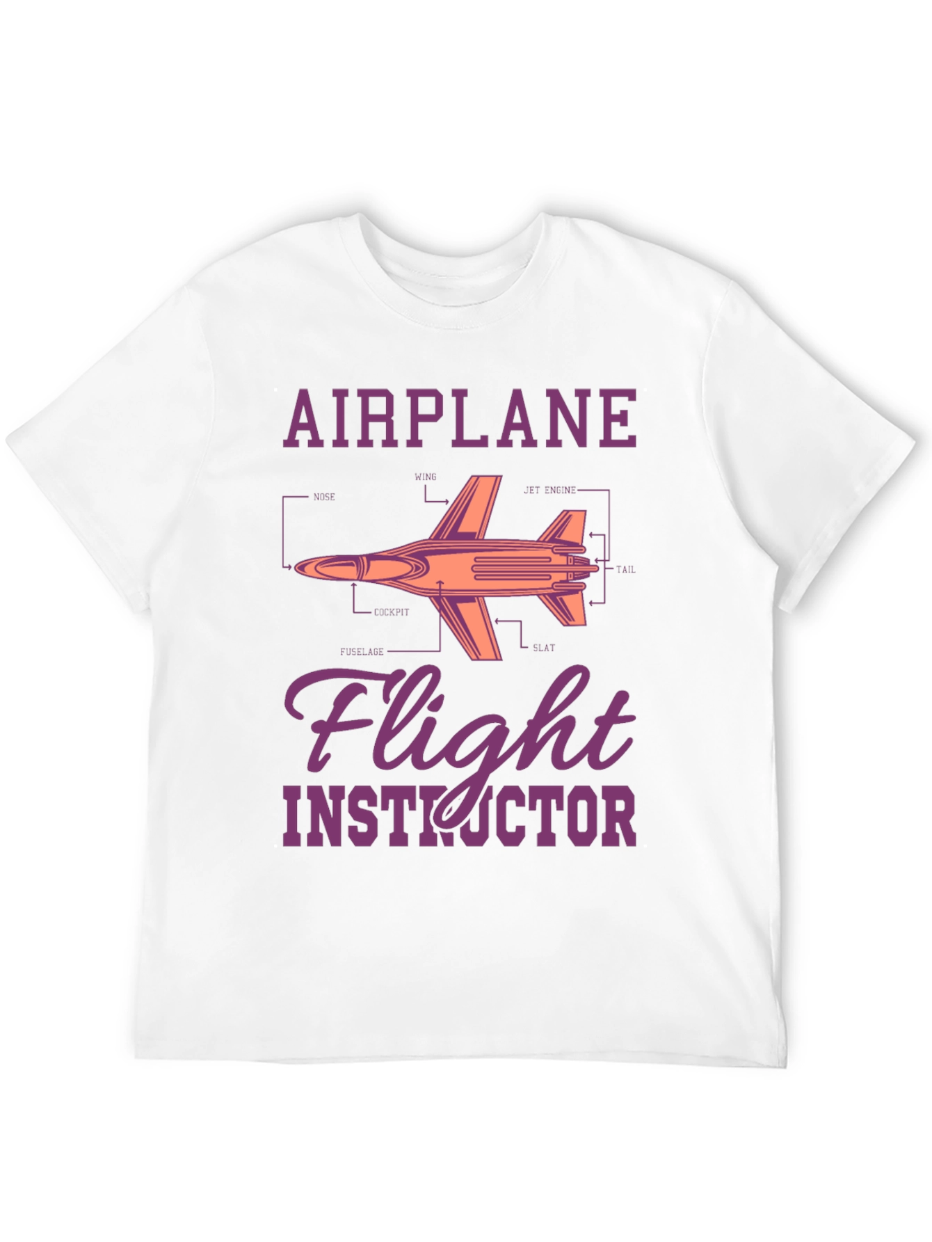 Airplane Flight Instructor Graphic T-Shirt