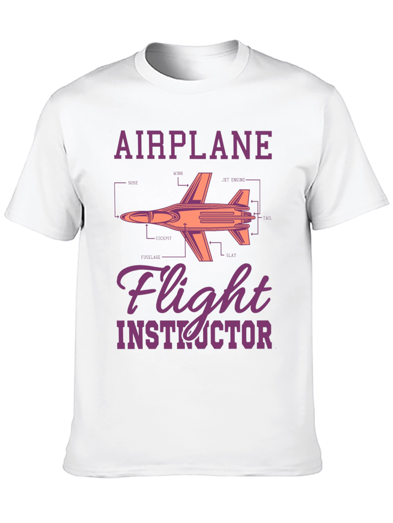 Airplane Flight Instructor Graphic T-Shirt