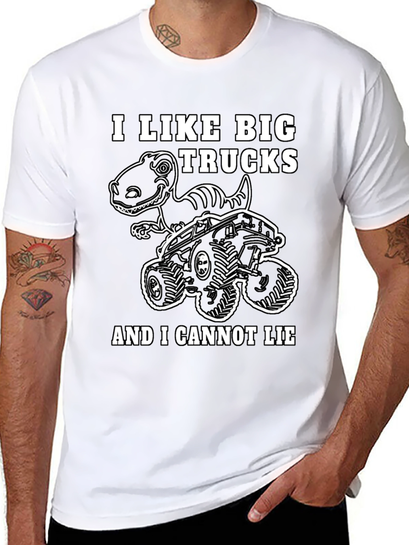 Big Trucks and Dinosaurs T-Shirt