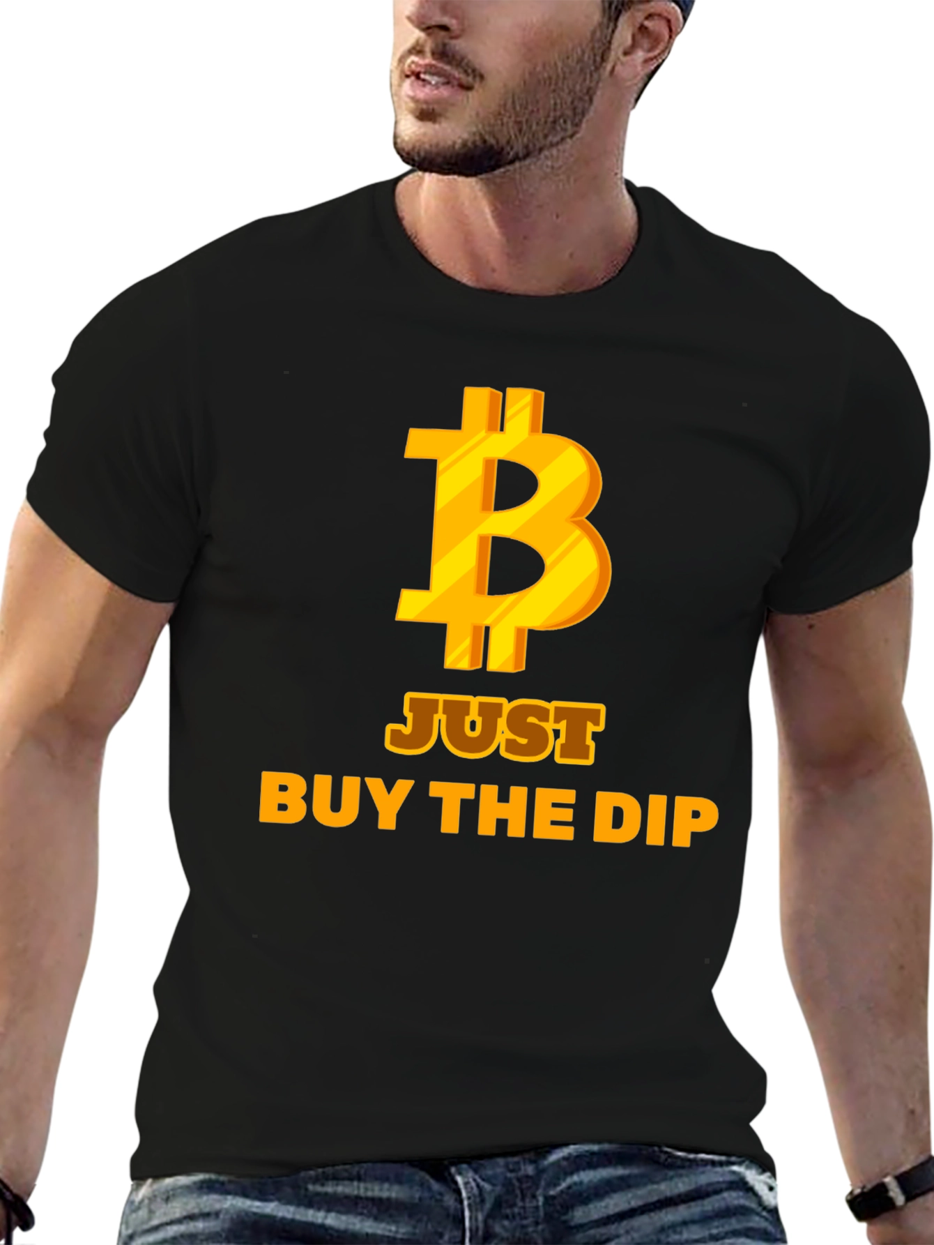 Bitcoin Just Buy the Dip Black T-Shirt