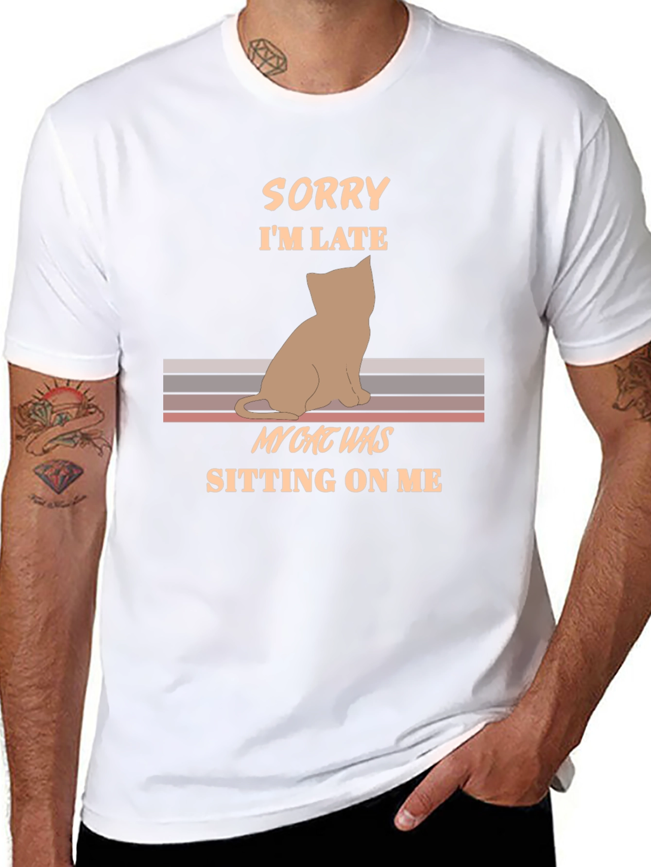 Cat Sitting On Me Graphic Tee