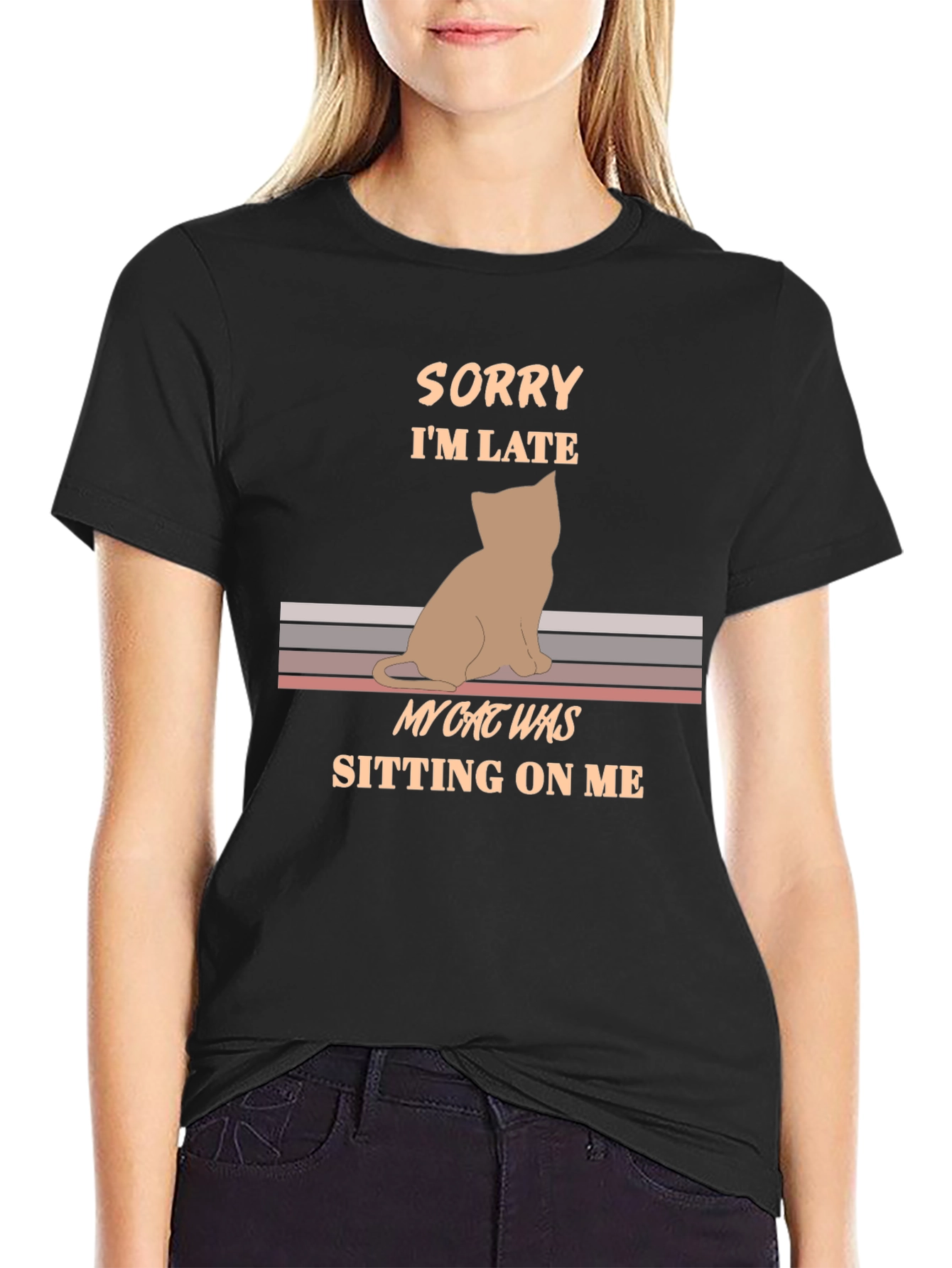 Cat Sitting On Me Graphic Tee