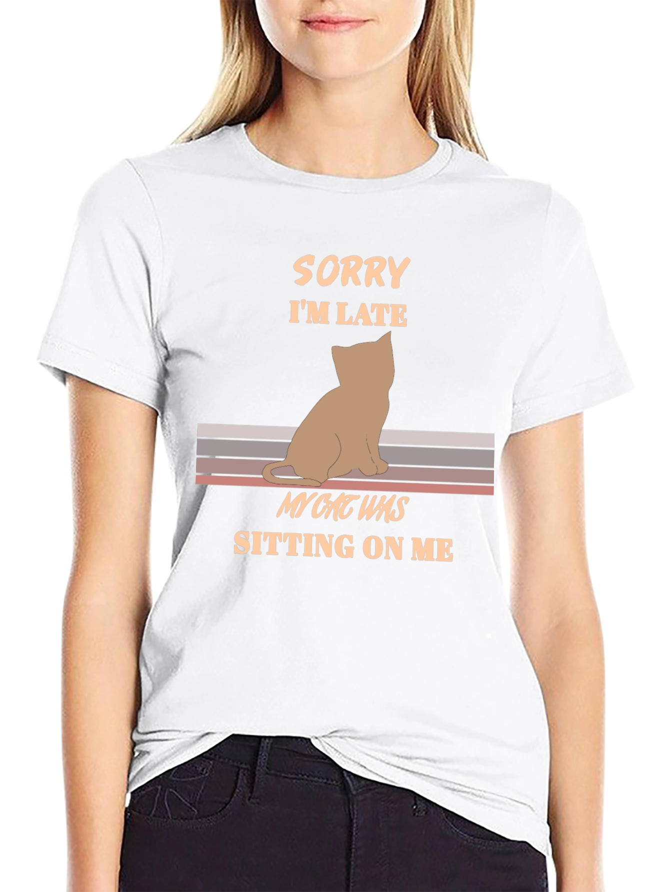 Cat Sitting On Me Graphic Tee