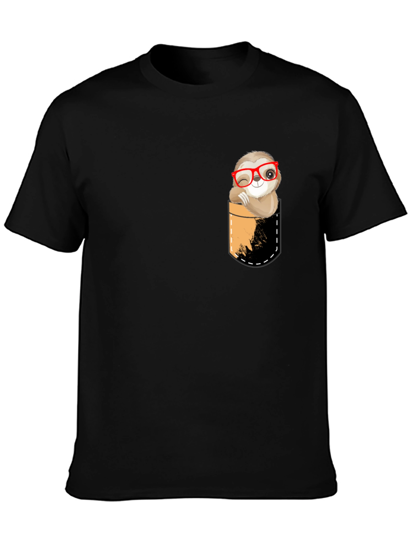 Sloth Pocket T-Shirt - Funny & Cute Design