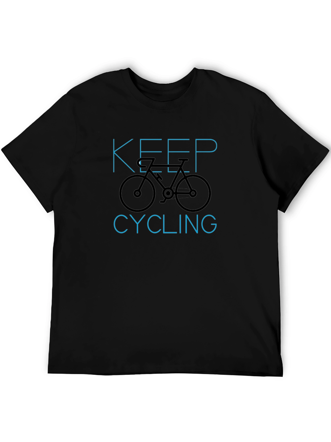 Keep Cycling T-Shirt - Black Graphic Tee