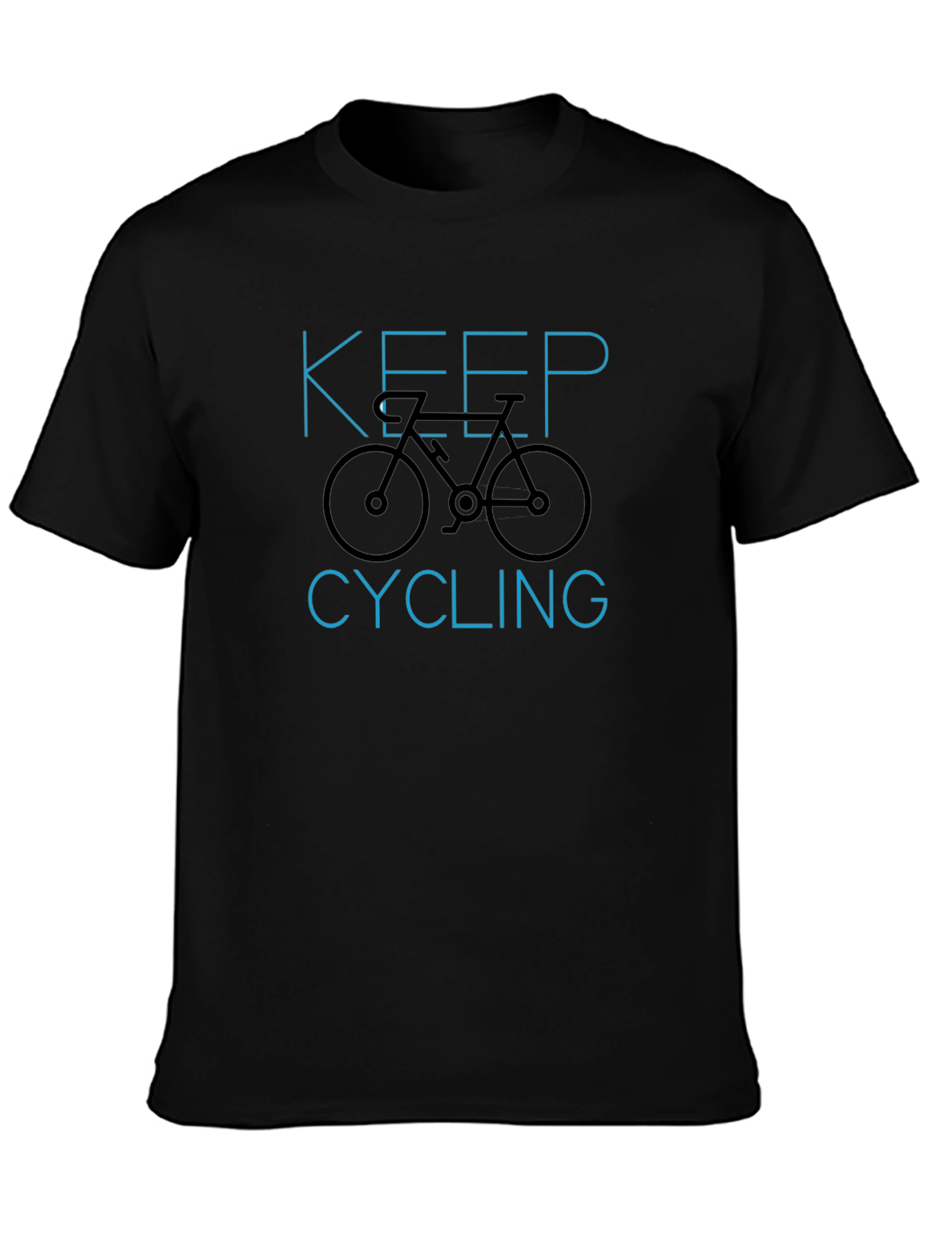 Keep Cycling T-Shirt - Black Graphic Tee