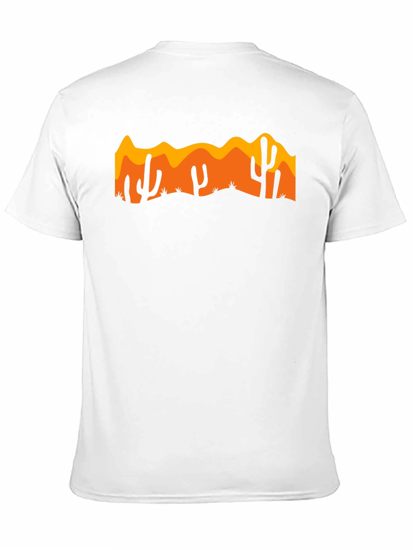 Desert Cactus Graphic Tee - Black Cotton Casual Shirt