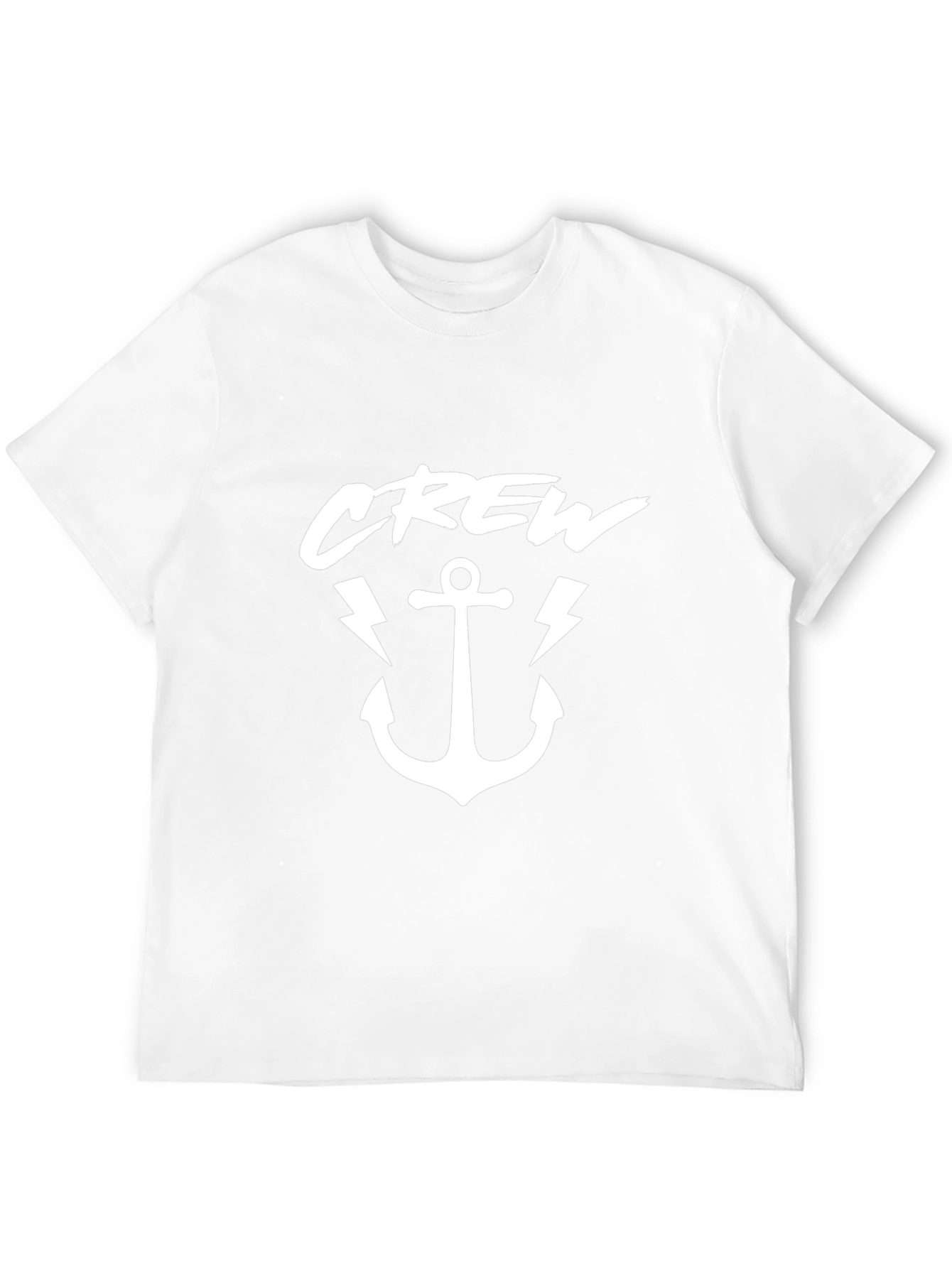 Crew Anchor Graphic Tee - Black Cotton T-Shirt