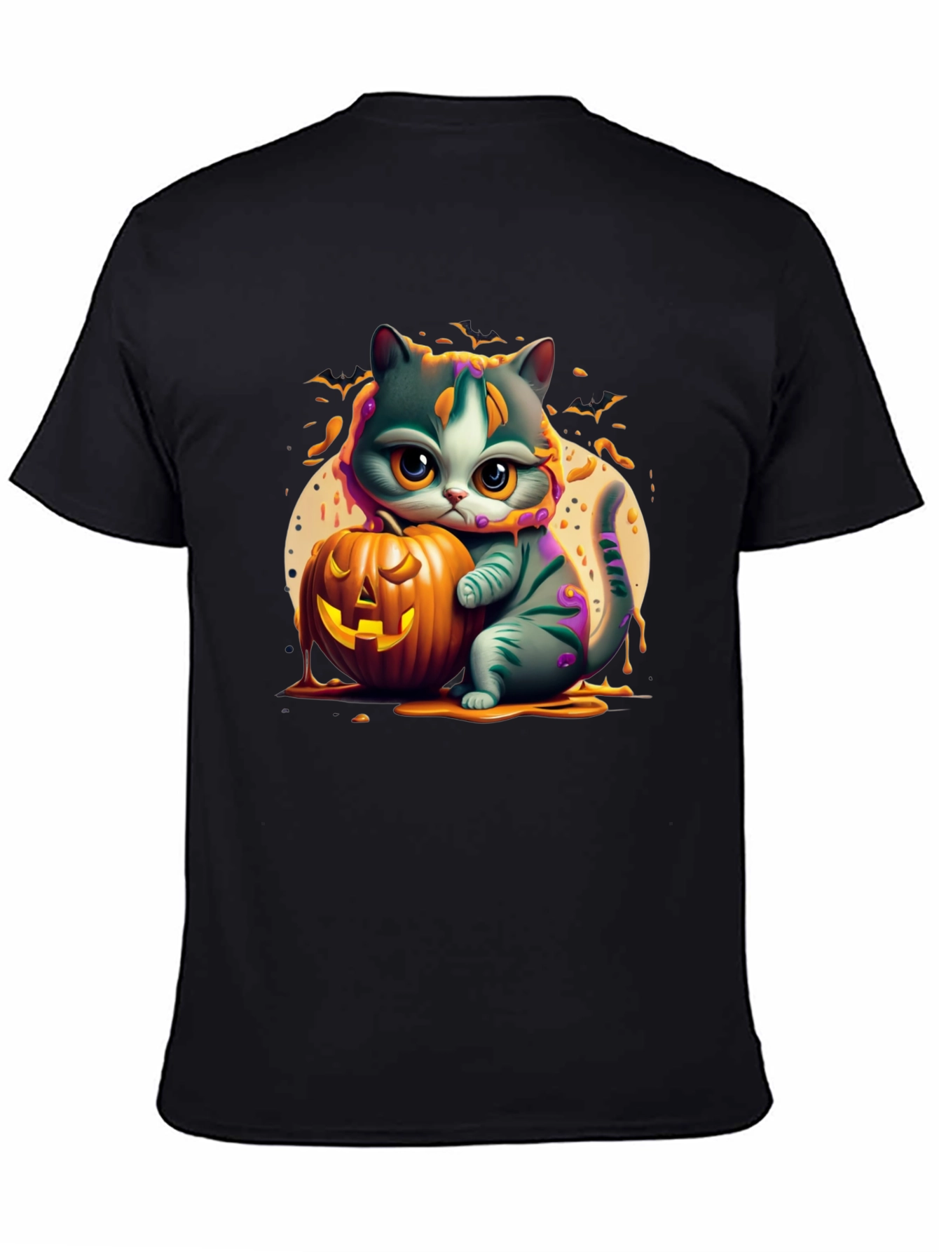 Halloween Cat Pumpkin Graphic Tee