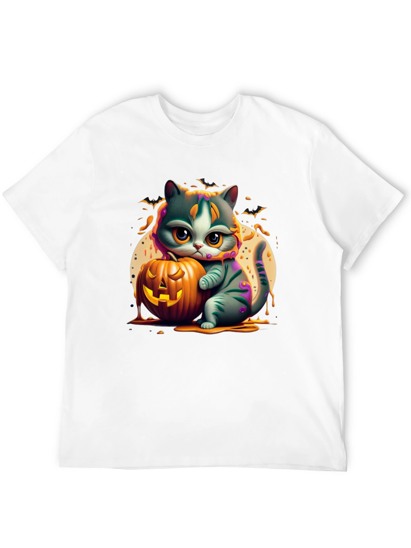 Halloween Cat Pumpkin Graphic Tee