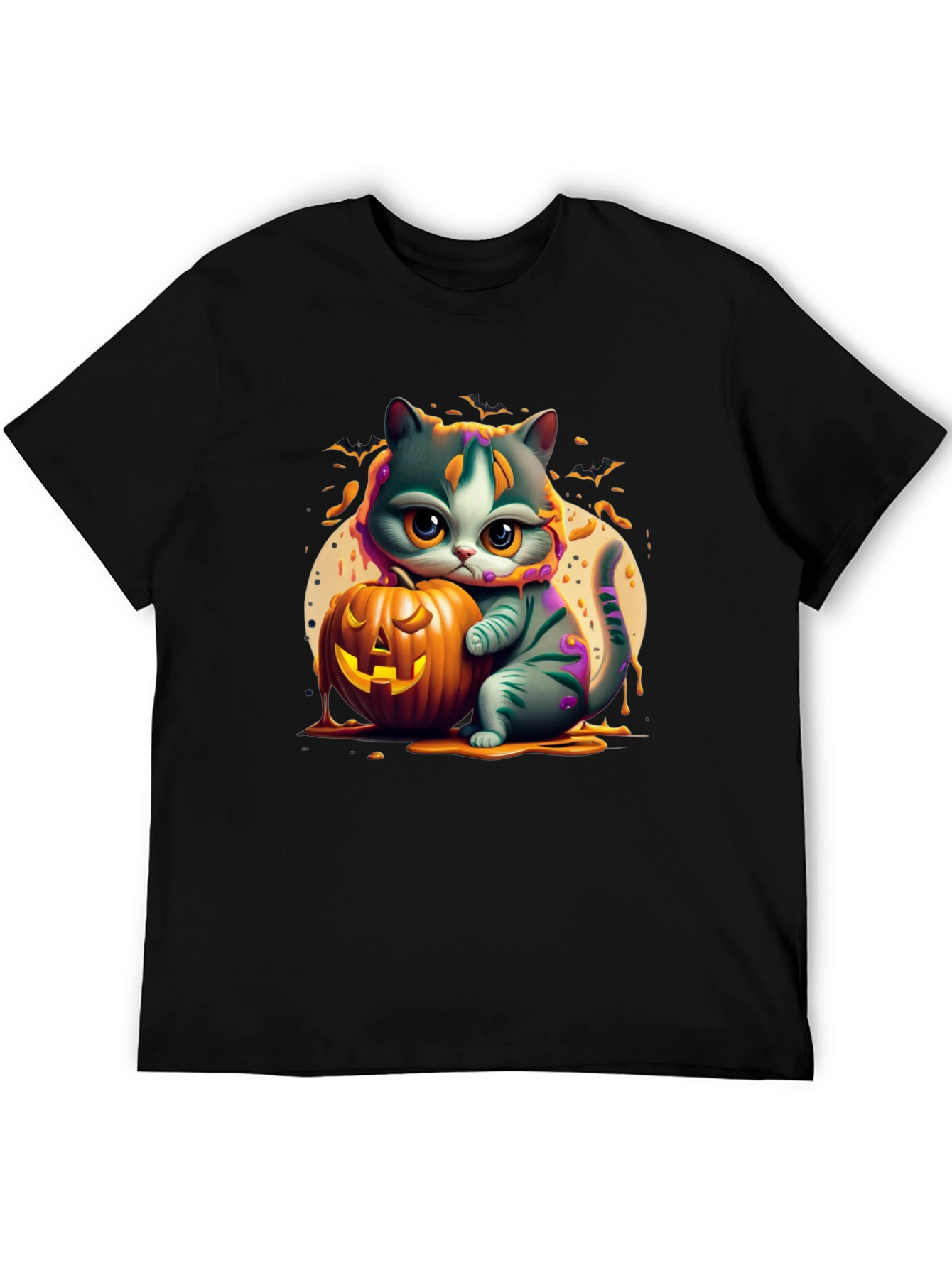 Halloween Cat Pumpkin Graphic Tee