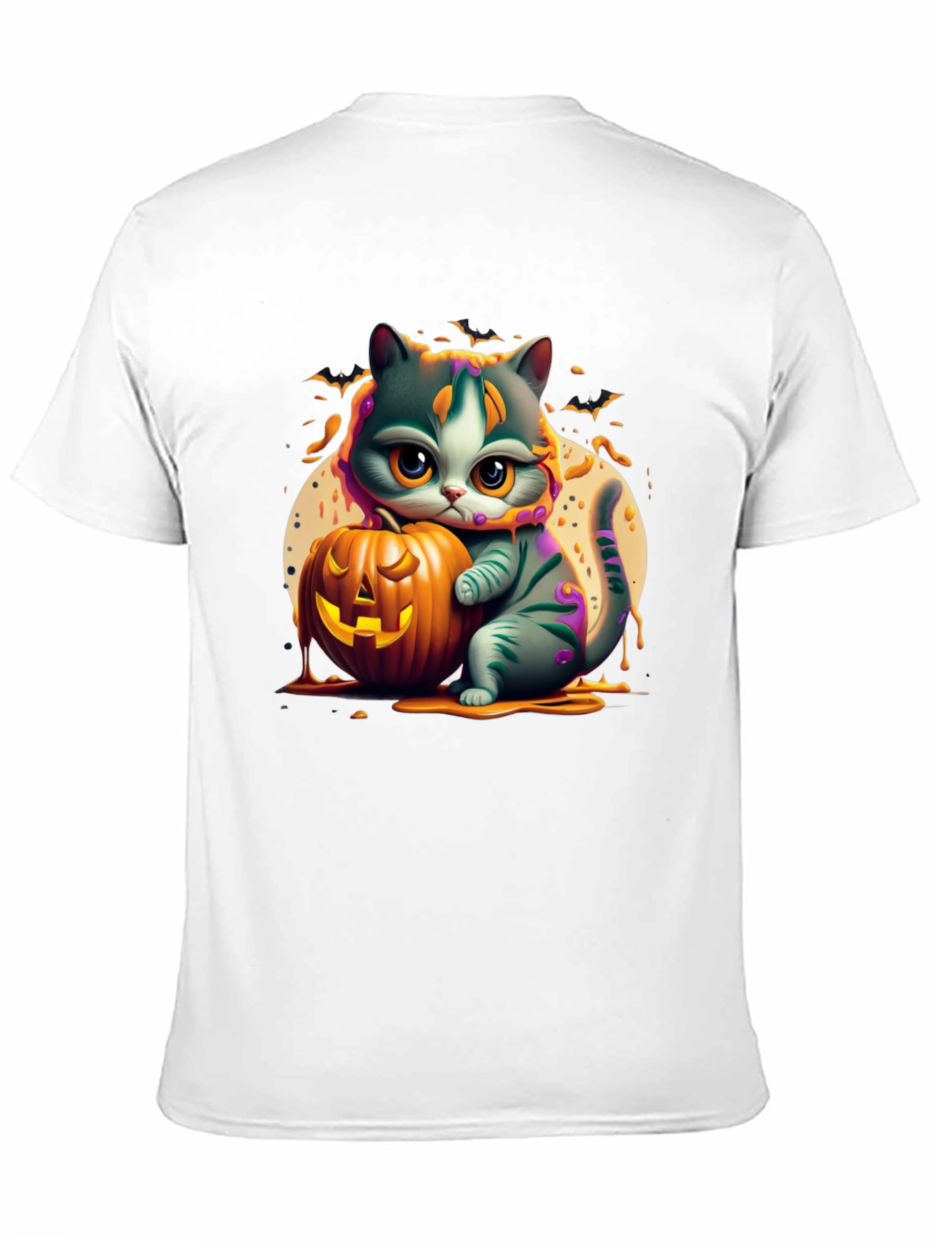 Halloween Cat Pumpkin Graphic Tee
